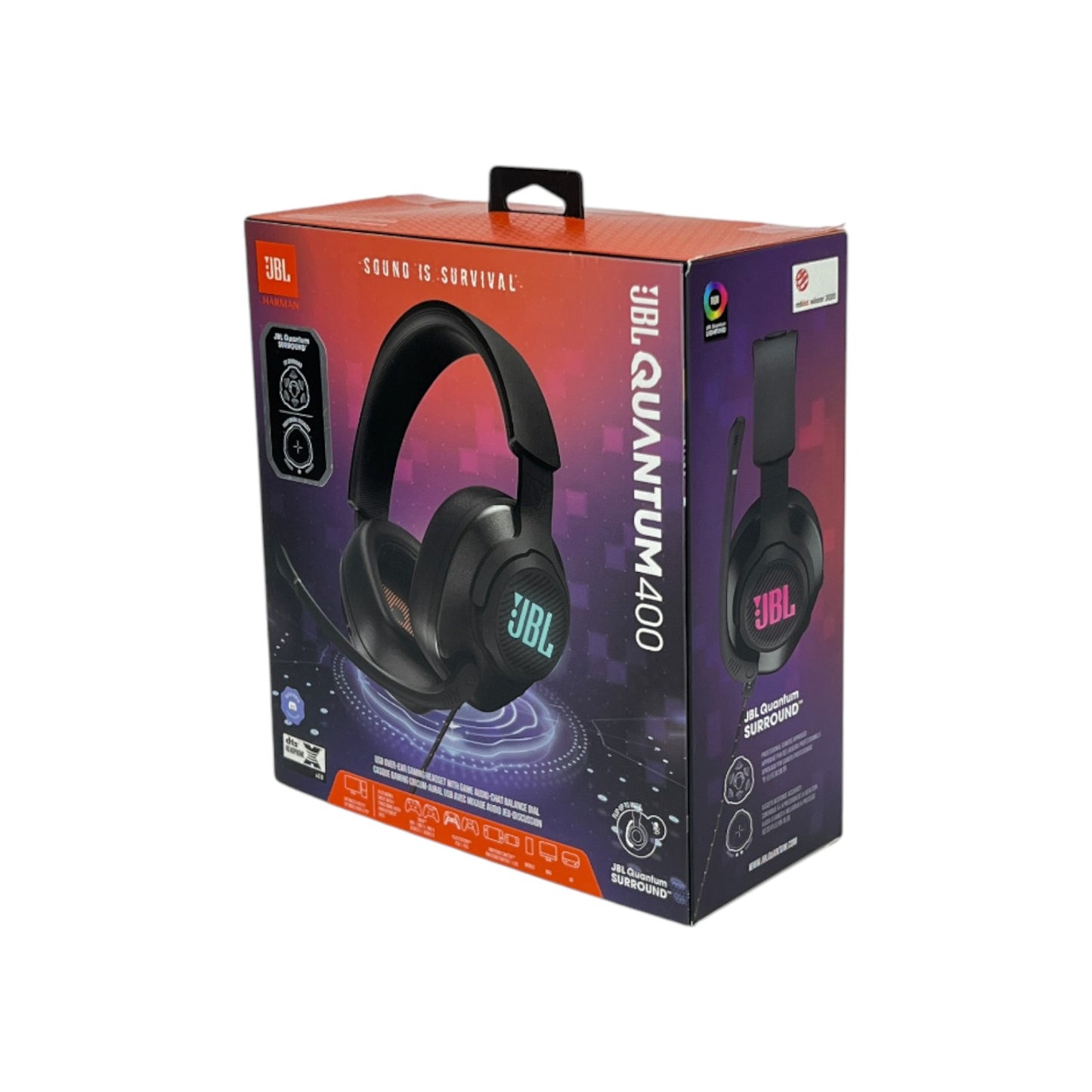 JBL Quantum 400 OverEar Gaming Headset Gaming Kopfhörer 3.5mm Klinke USB Schwarz | Neu