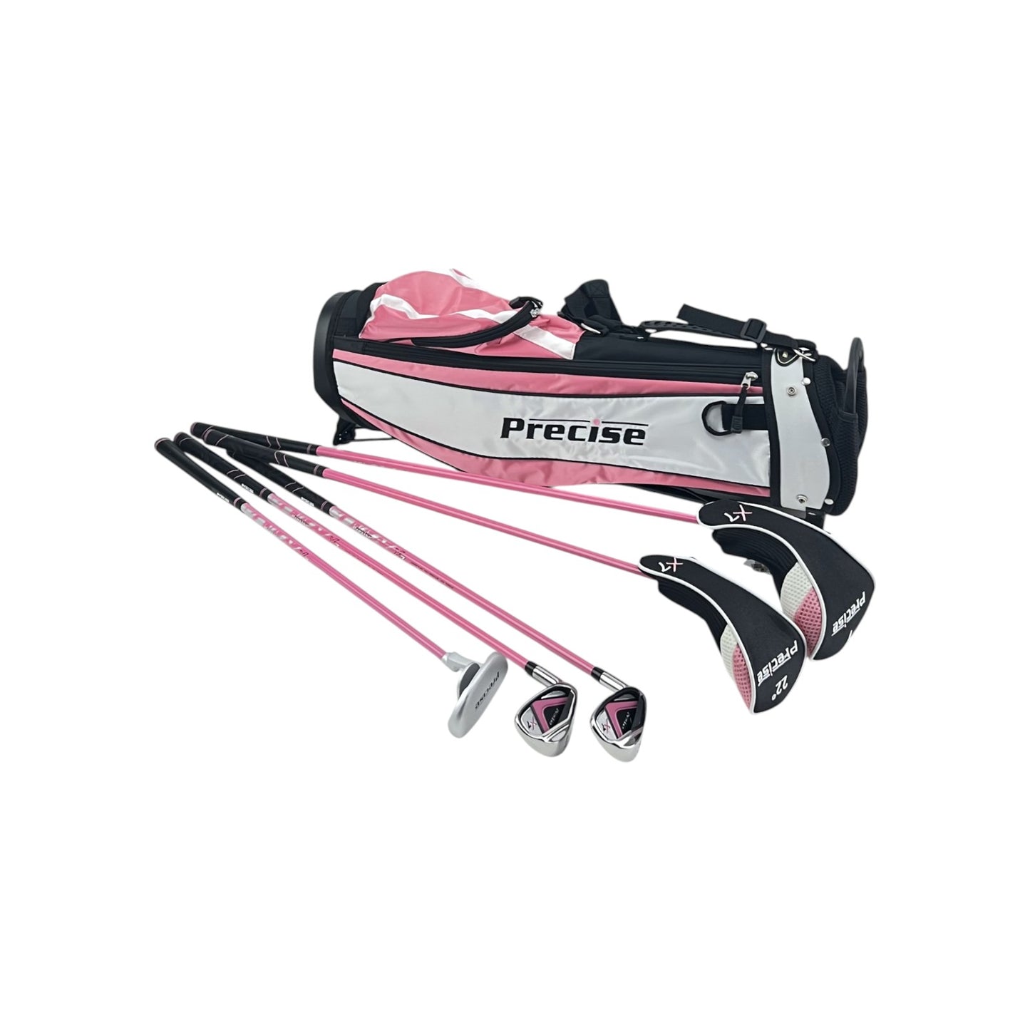 Precise X7 Set 5 Golfschläger Kinder 6 -8 Jahre LH pink Golf Driver Putter | Neu