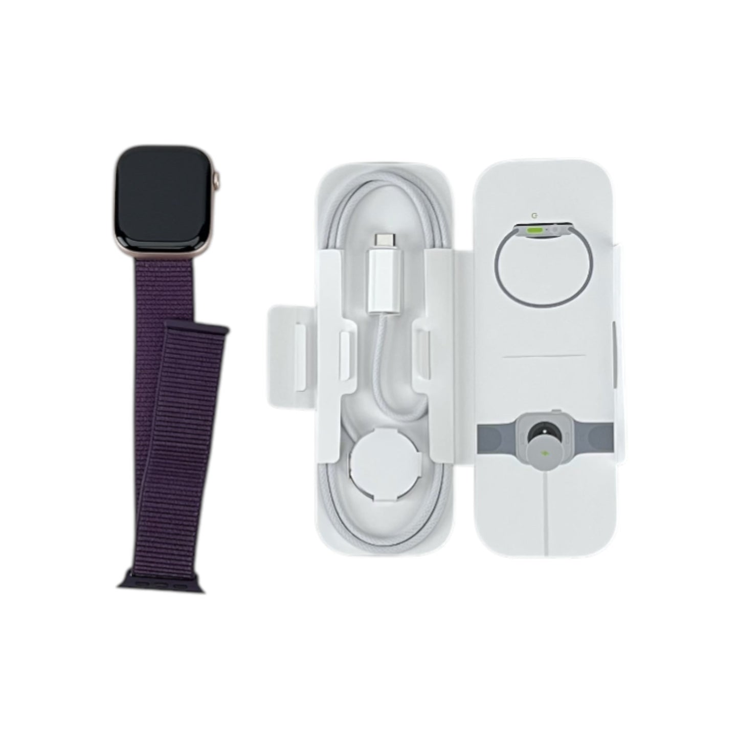 Apple Watch 10 GPS Aluminium Rosegold 46 mm Sport Loop Pflaume | Retourware