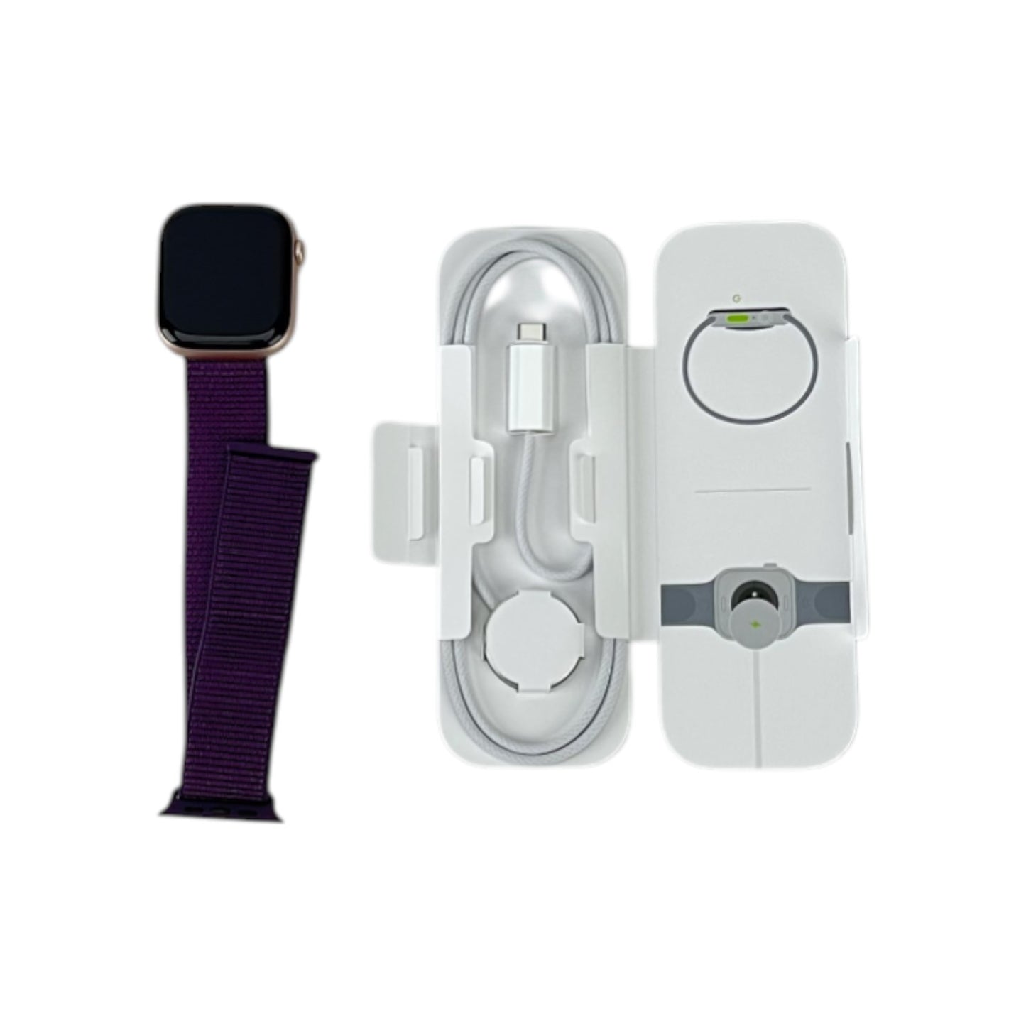 Apple Watch 10 GPS Aluminium Rosegold 46 mm Sport Loop Pflaume | Retourware