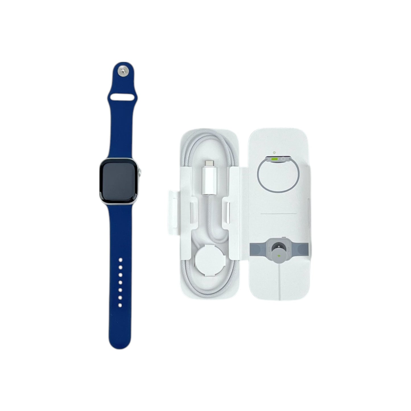 Apple Watch 10 GPS Aluminium Silber 42 mm Sportarmband Denim M/L | Retourware