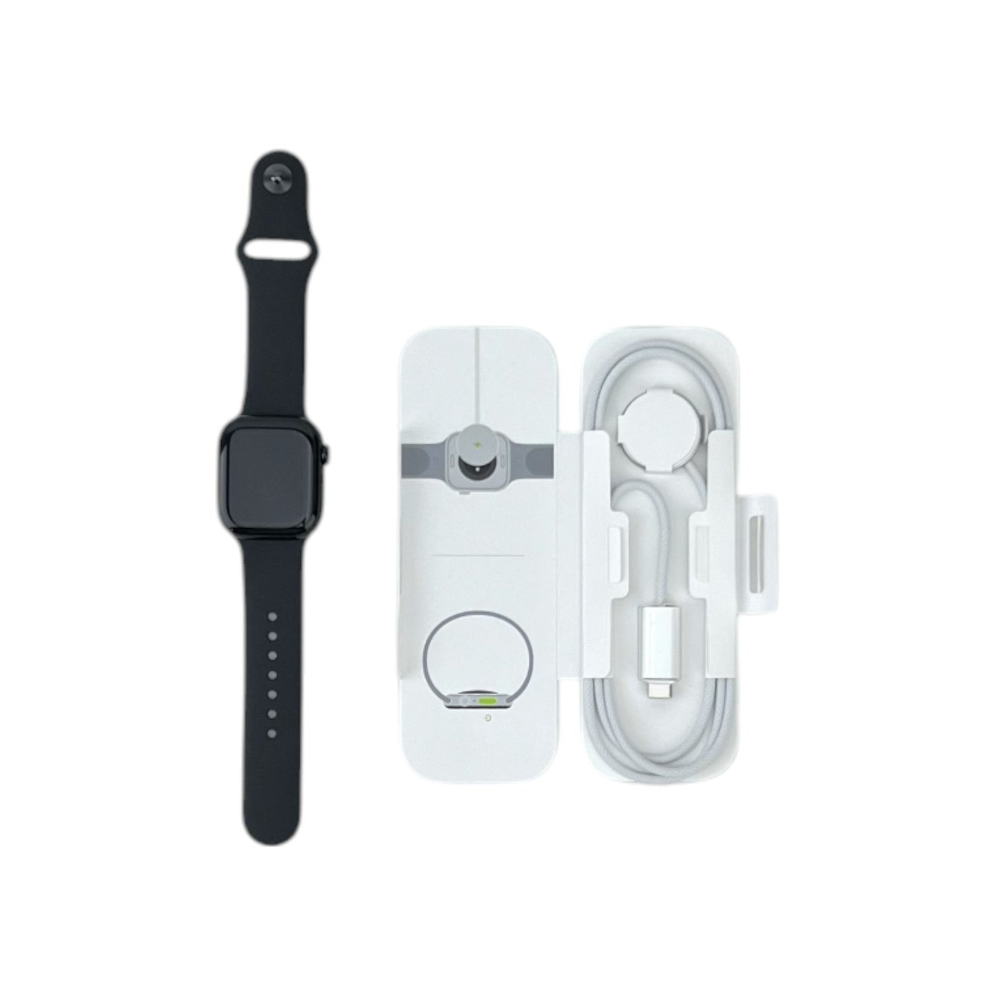 Apple Watch 10 GPS Aluminium Diamantschwarz 42 mm Sportarmband Schwarz S/M | Retourware