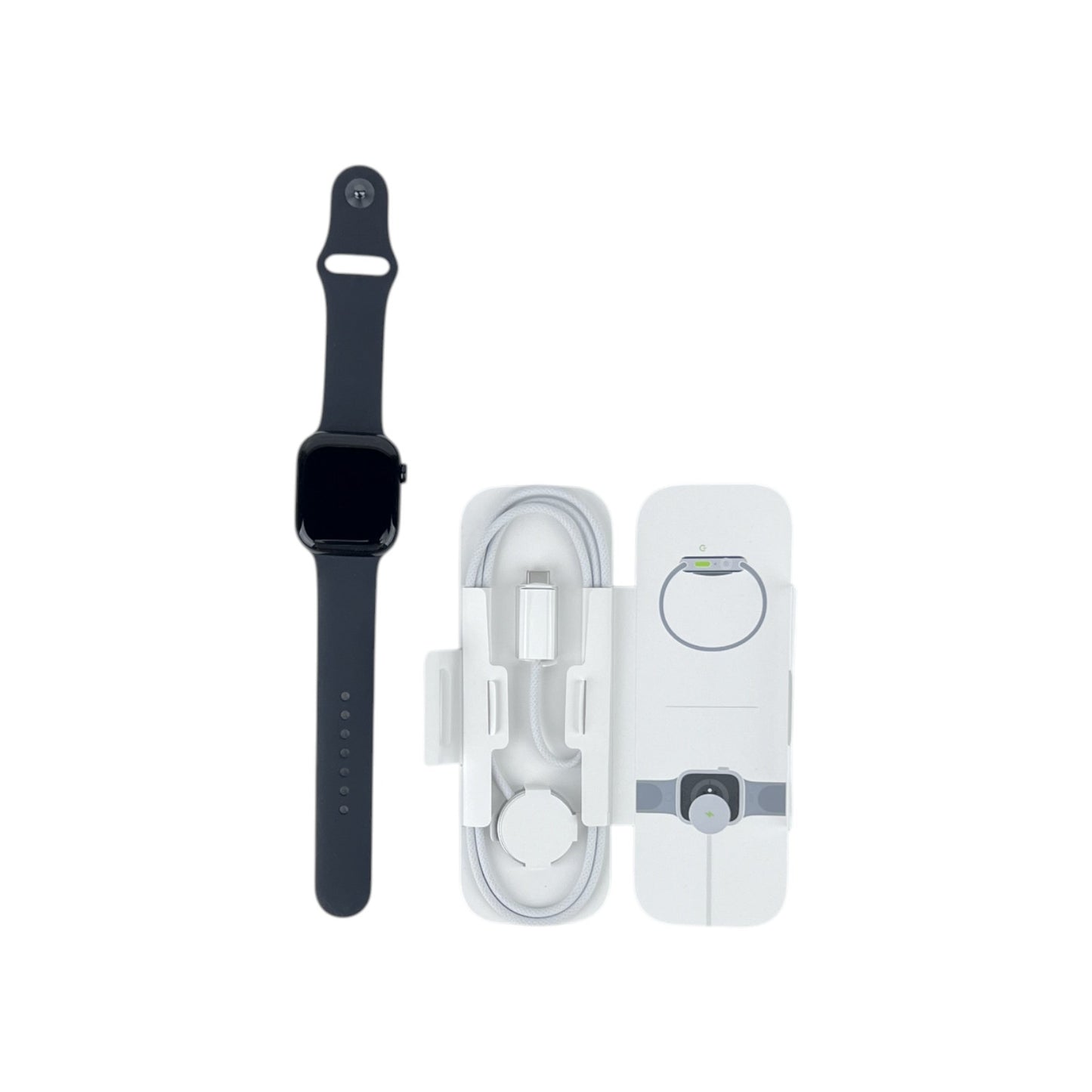 Apple Watch 10 GPS Aluminium Diamantschwarz 42 mm Sportarmband Schwarz M/L | Retourware