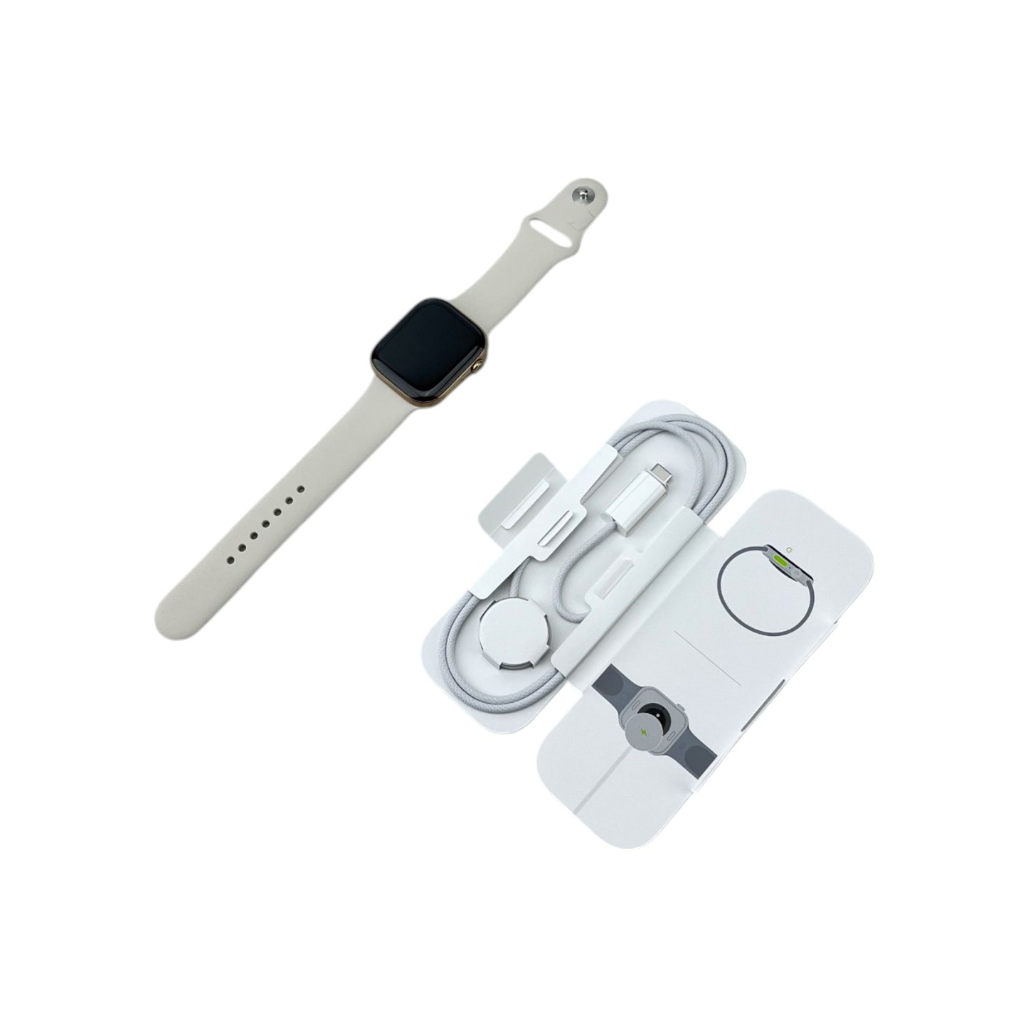 Apple Watch 10 Cellular Titan Gold 46 mm Sportarmband Polarstern M/L | Retourware
