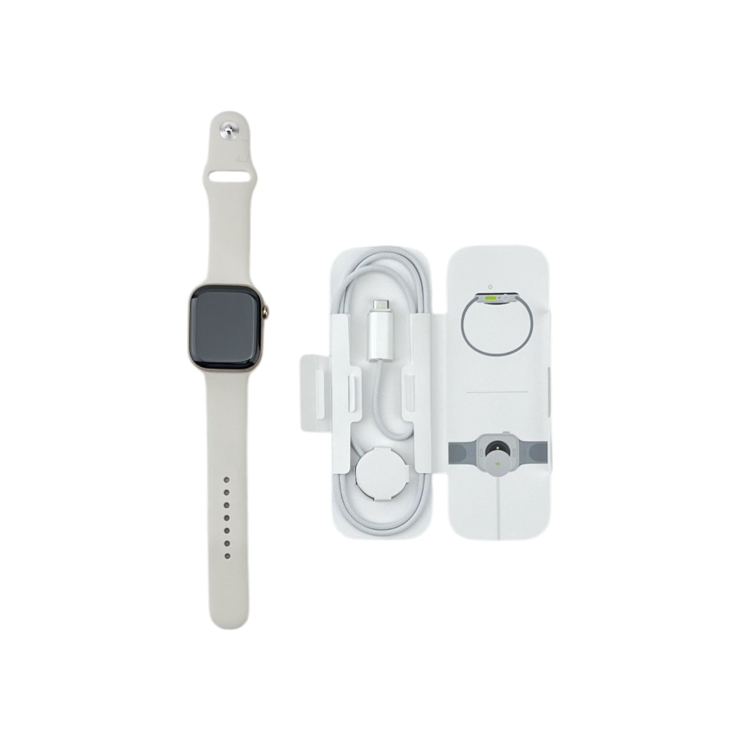 Apple Watch 10 Cellular Titan Gold 46 mm Sportarmband Polarstern M/L | Retourware