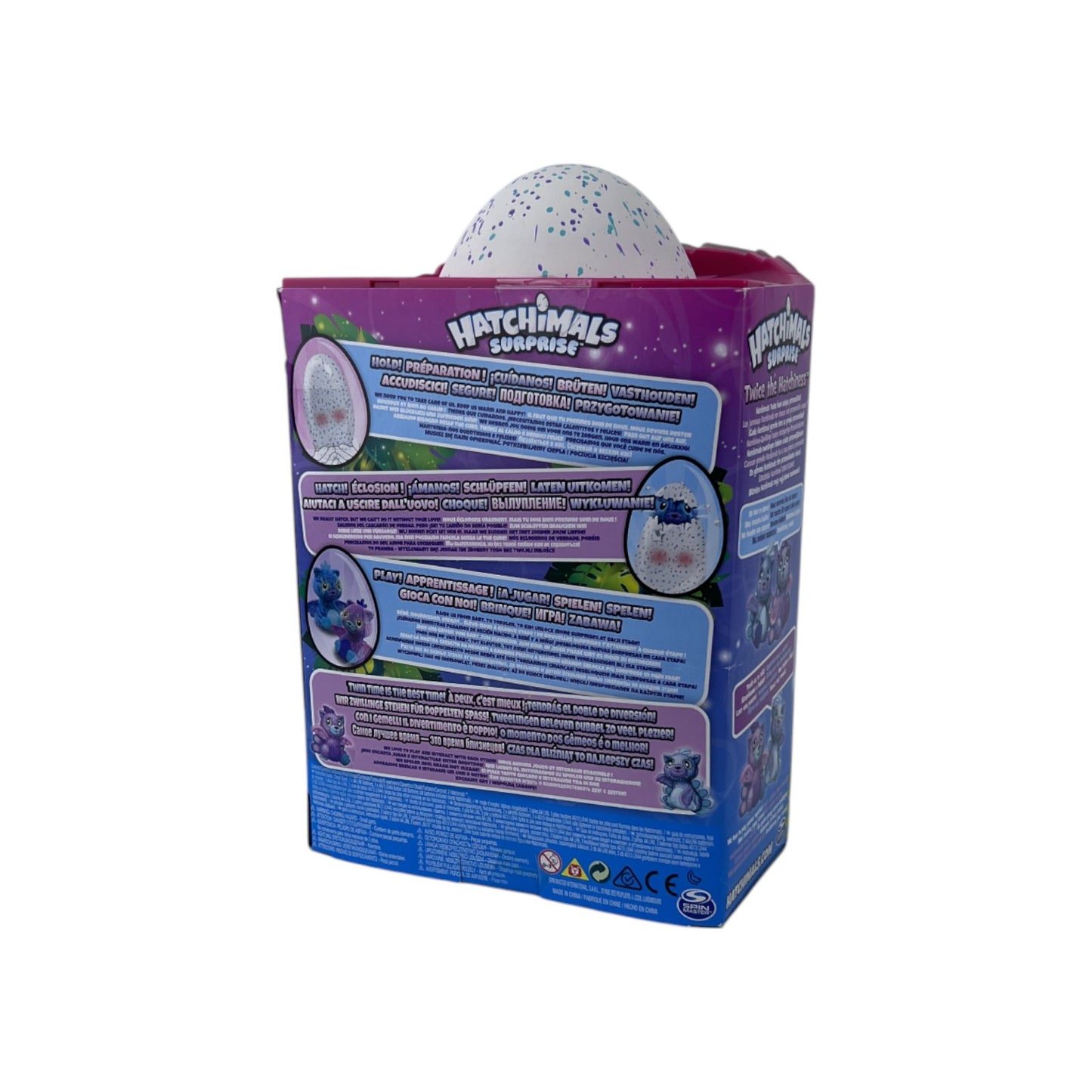 Spin Master Hatchimal Surprise Zwillinge Spielzeug Brüten Schlüpfen Violett Gelb | Neu