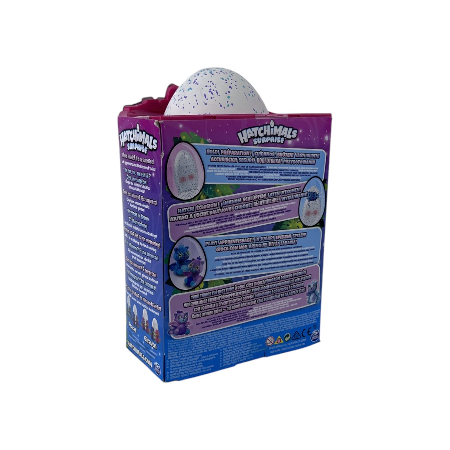 Spin Master Hatchimal Surprise Zwillinge Spielzeug Brüten Schlüpfen Violett Gelb | Neu