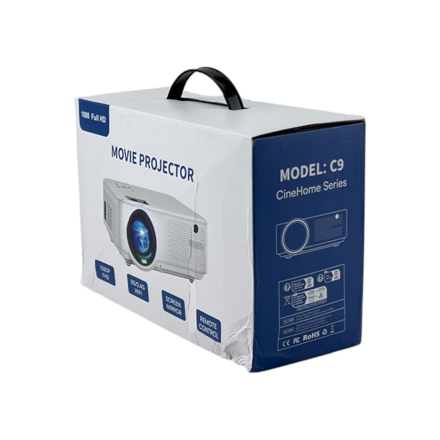 Vigpil Beamer 1080P Full HD Heimkino Projektor WiFi Bluetooth 300 Zoll (762 cm) | Neu