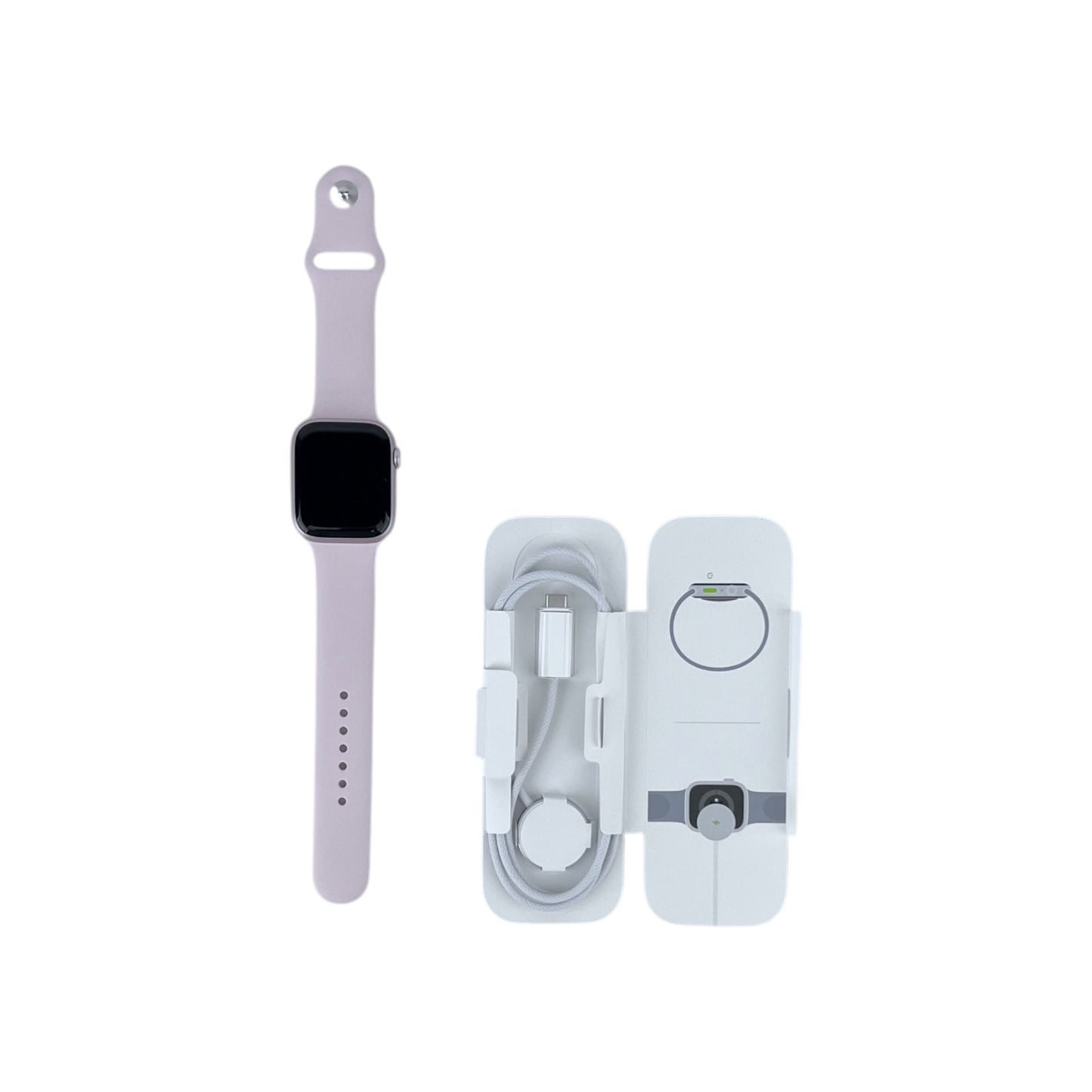 Apple Watch 9 GPS Aluminium Pink 45 mm Sportarmband Hellrosa M/L | Retourware