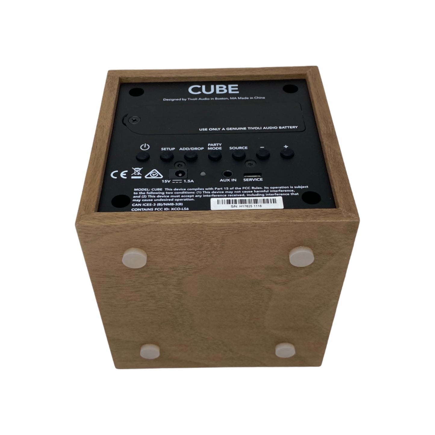 Tivoli Cube Lautsprecher Tragbarer Bluetooth WiFi WLAN Speaker Walnuss Grau | Retourware