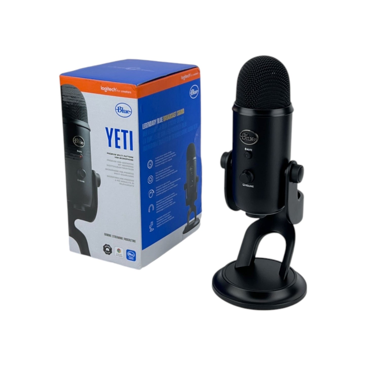 Blue Microphone Yeti USB Streaming Mikrofon 120dB Tischstativ 3.5mm Klinke | Retourware