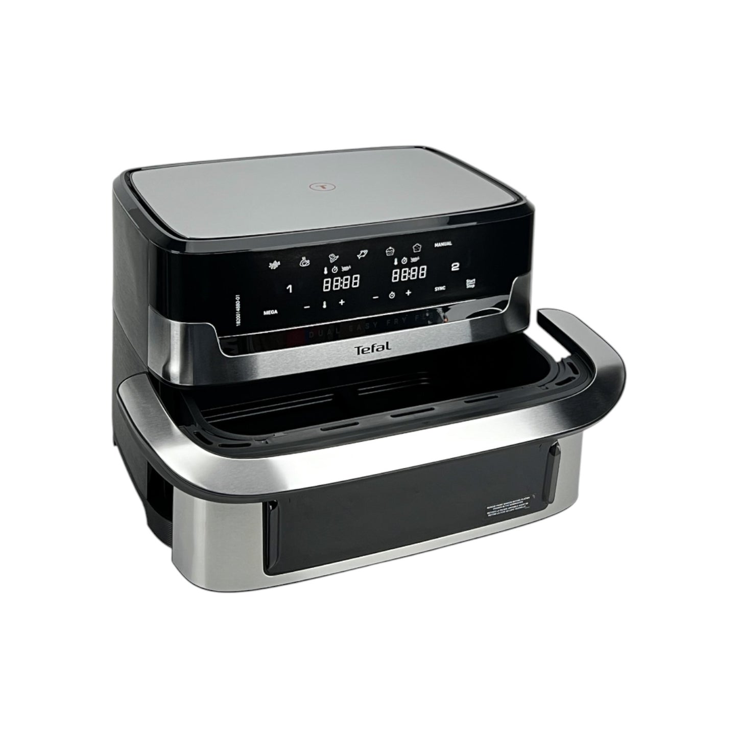 Tefal EY922D Dual Easy Fry Flex Heißluftfritteuse 2700W 9 Liter 40-200°C Silber | Retourware