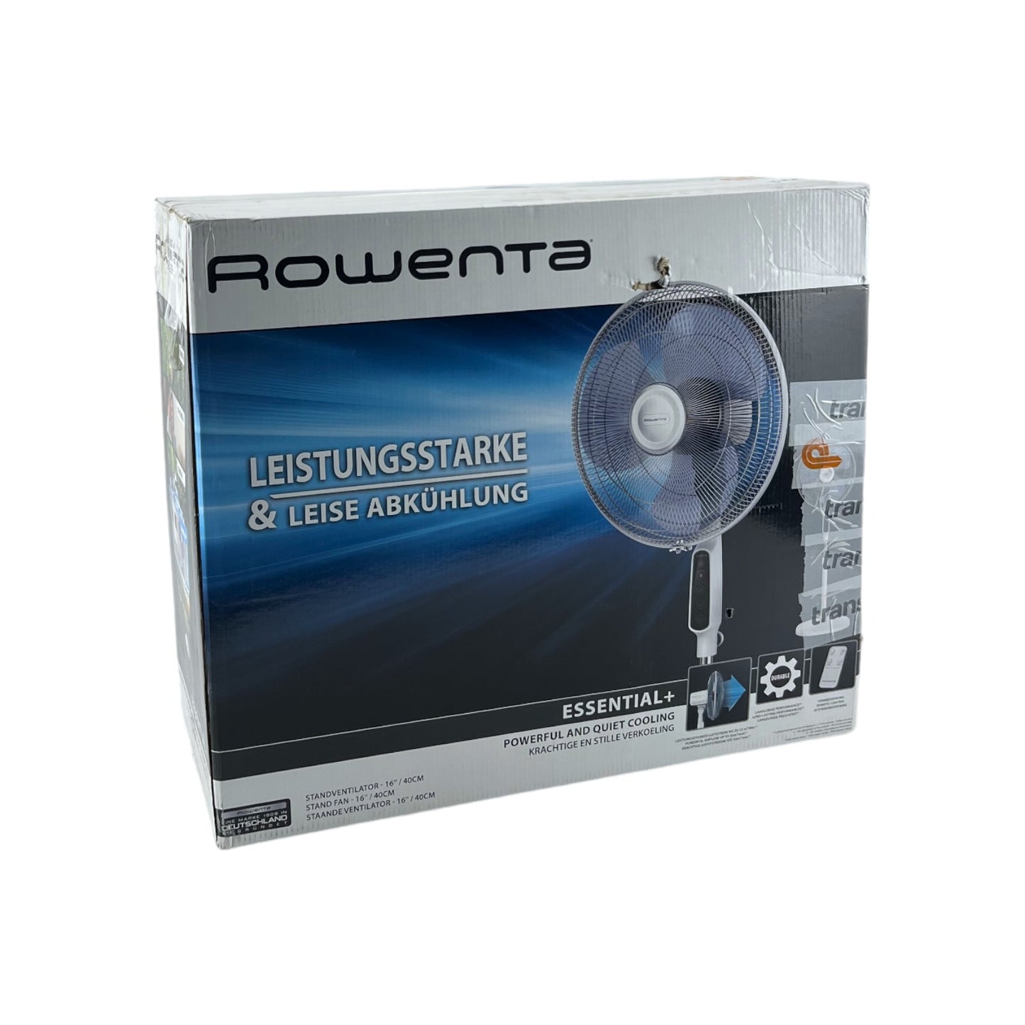 Rowenta Essential+ Standventilator 39 Watt 3 Stufen Timer Fernbedienung Weiß | Retourware