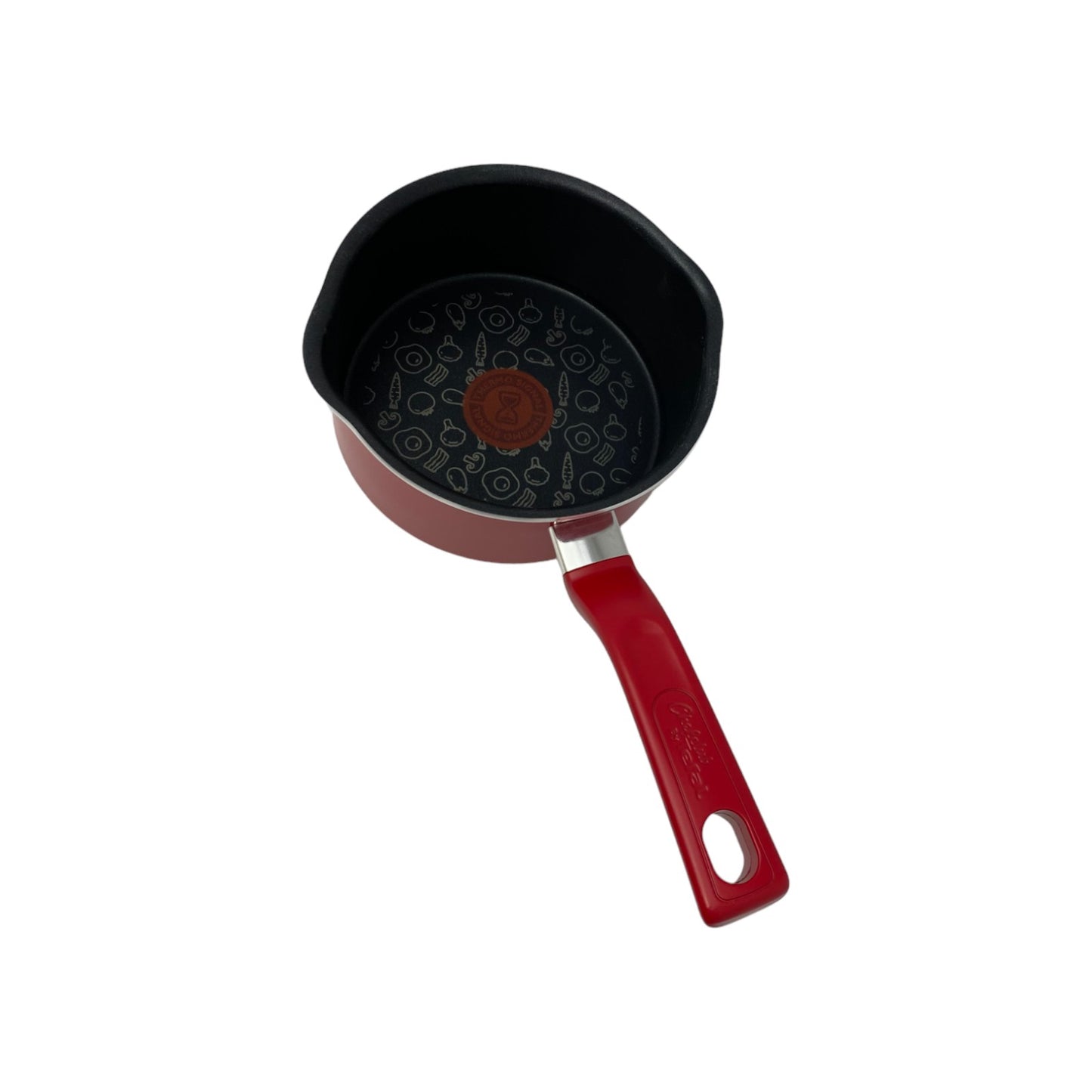 Tefal G80622 Chefclub Stielkasserolle 16 cm + Glasdeckel Titanium Antihaft Rot | Neu