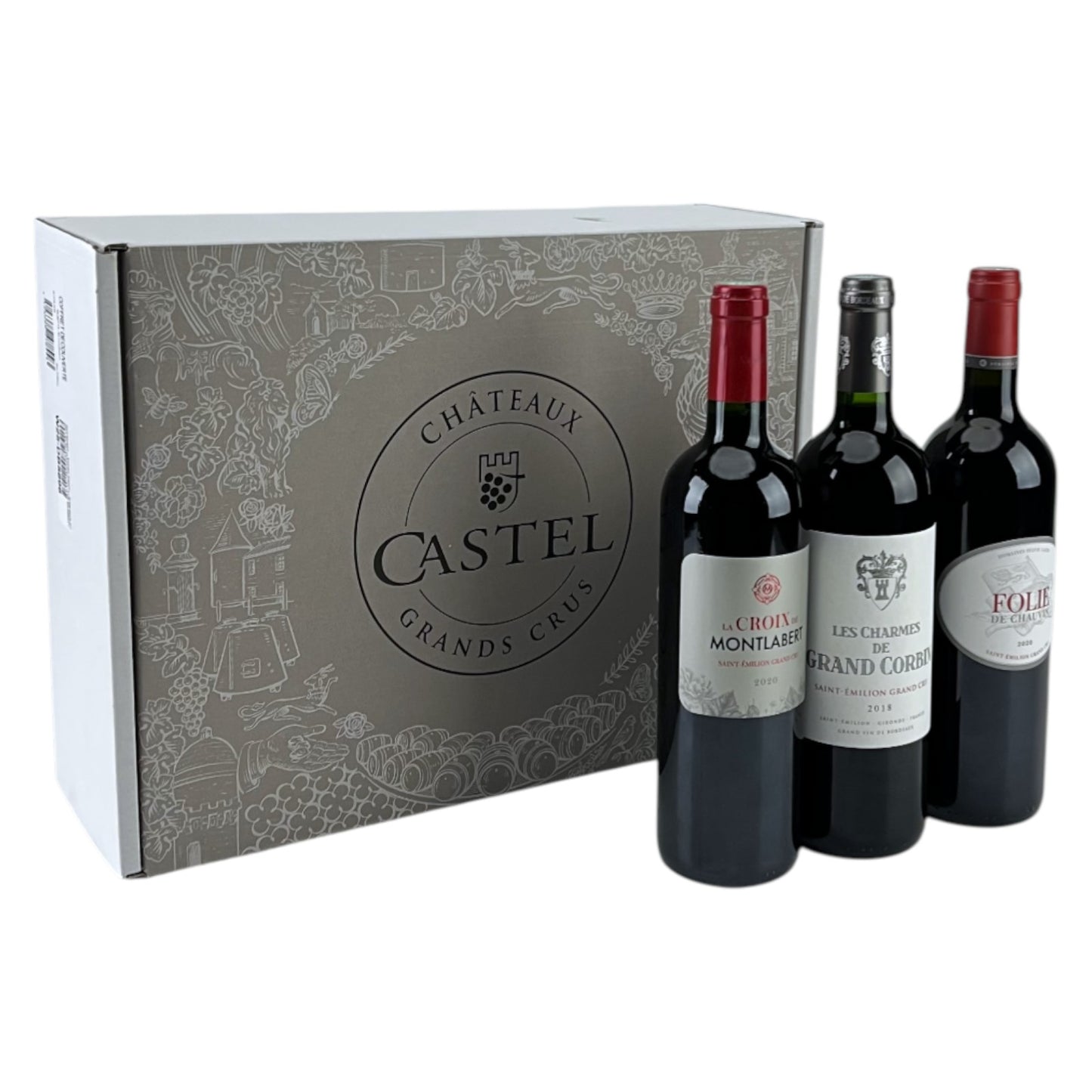 Rotwein Geschenkset Chateaux Castel Grands Crus 3x 0,75 l Flasche 13,5-14% Vol. | Neu