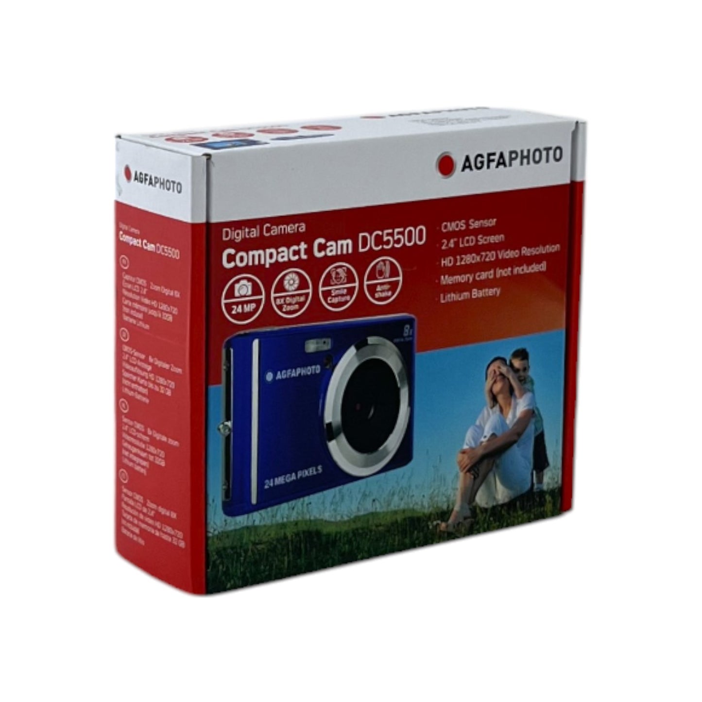 AGFA Photo Realishot DC5500 Digitalkamera Kompaktkamera 24MP 8-fach Zoom Blau | Retourware