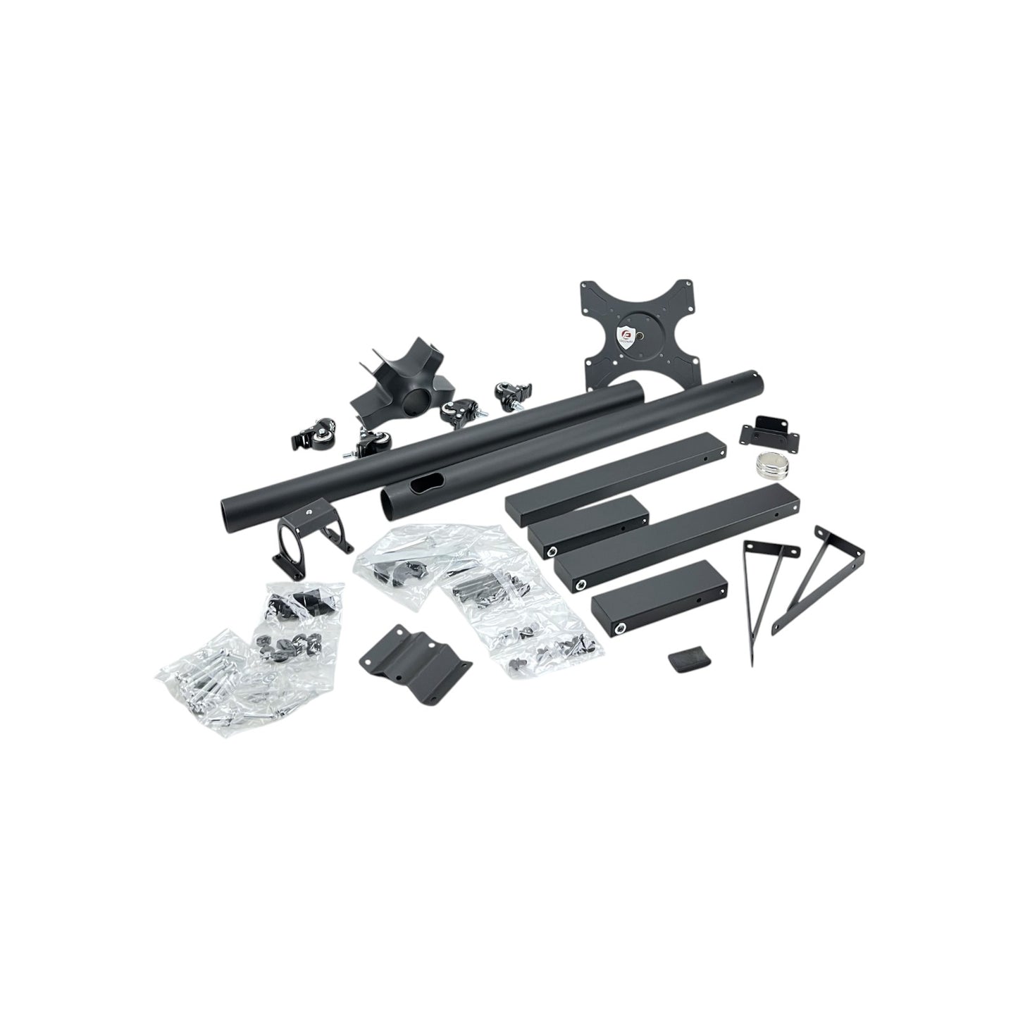 Ergosolid Standfuß fahrbar Fernseher 19-37 Zoll (48.26-93.98cm) bis 20kg Schwarz | Neu