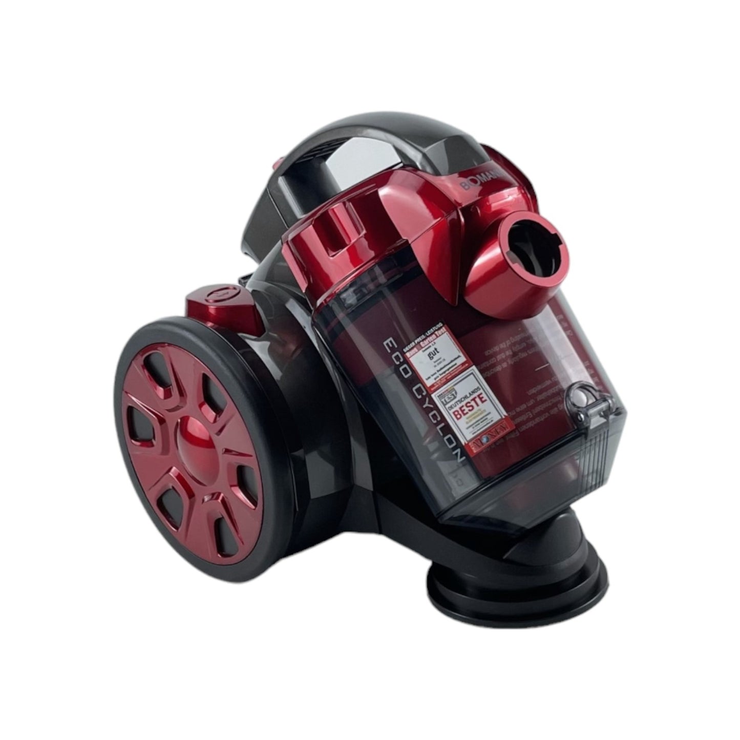 Bomann BS 3000 CB Eco-Cyclon Twin-Spin Bodenstaubsauger beutellos Luftfilter Rot | Retourware