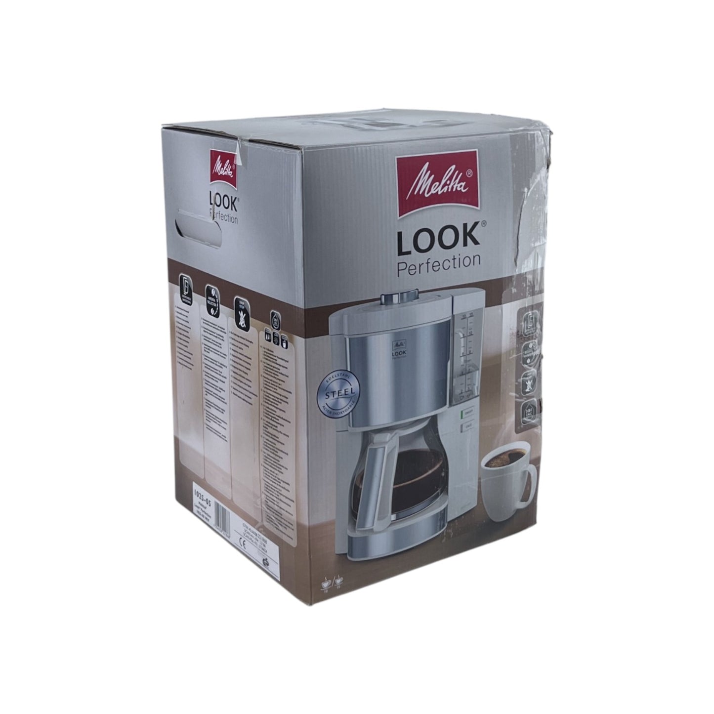 Melitta Look Perfection Filterkaffeemaschine Glaskanne Tropfstopp 10 Tassen Weiß | Retourware