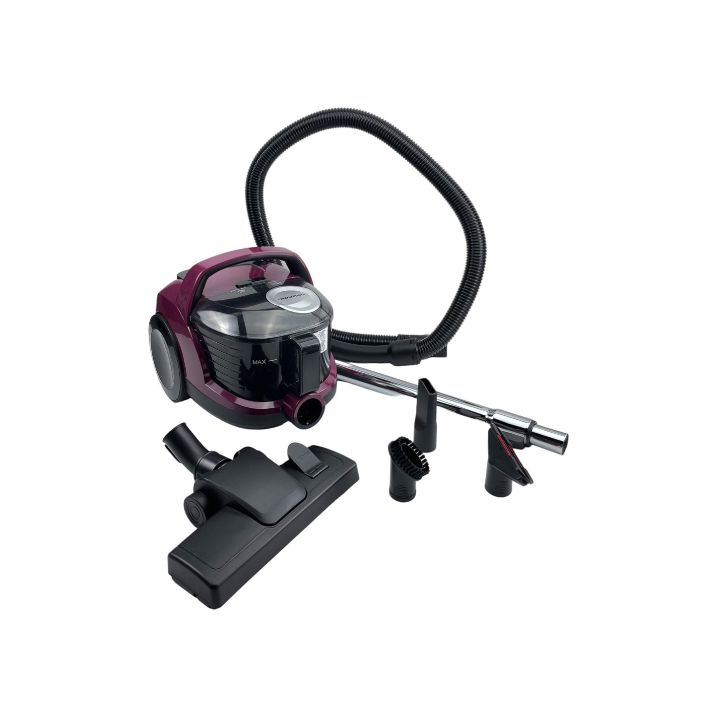 GRUNDIG VCC 3870 A Bodenstaubsauger beutellos Aluminium 800 Watt Berry/Schwarz | Retourware