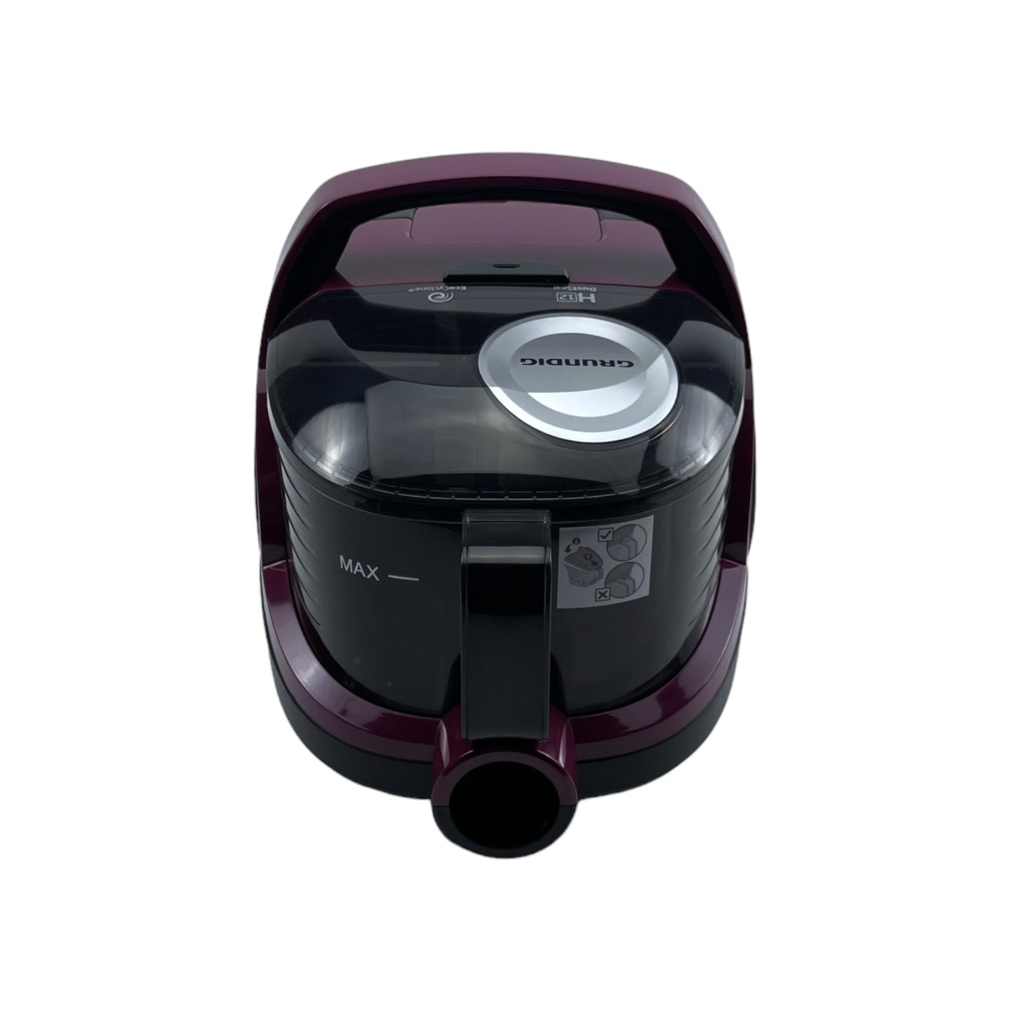 GRUNDIG VCC 3870 A Bodenstaubsauger beutellos Aluminium 800 Watt Berry/Schwarz | Retourware