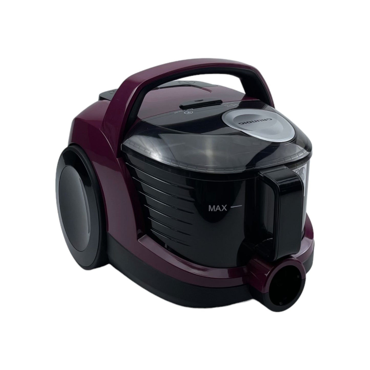 GRUNDIG VCC 3870 A Bodenstaubsauger beutellos Aluminium 800 Watt Berry/Schwarz | Retourware