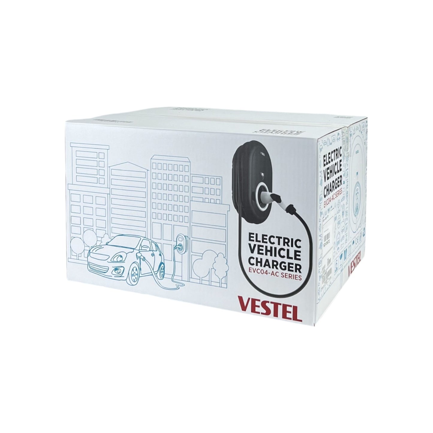 Vestel EVC04-AC22-T2P Wallbock IP54 400V 32A 22kW 5m Typ 2 Ladekabel 3 Phasen | Retourware