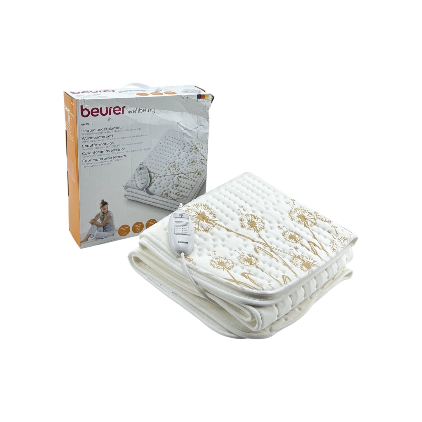 Beurer UB 33 Wärmeunterbett 3 Stufen Sicherheitssystem Wärmeauflage 60W | Retourware