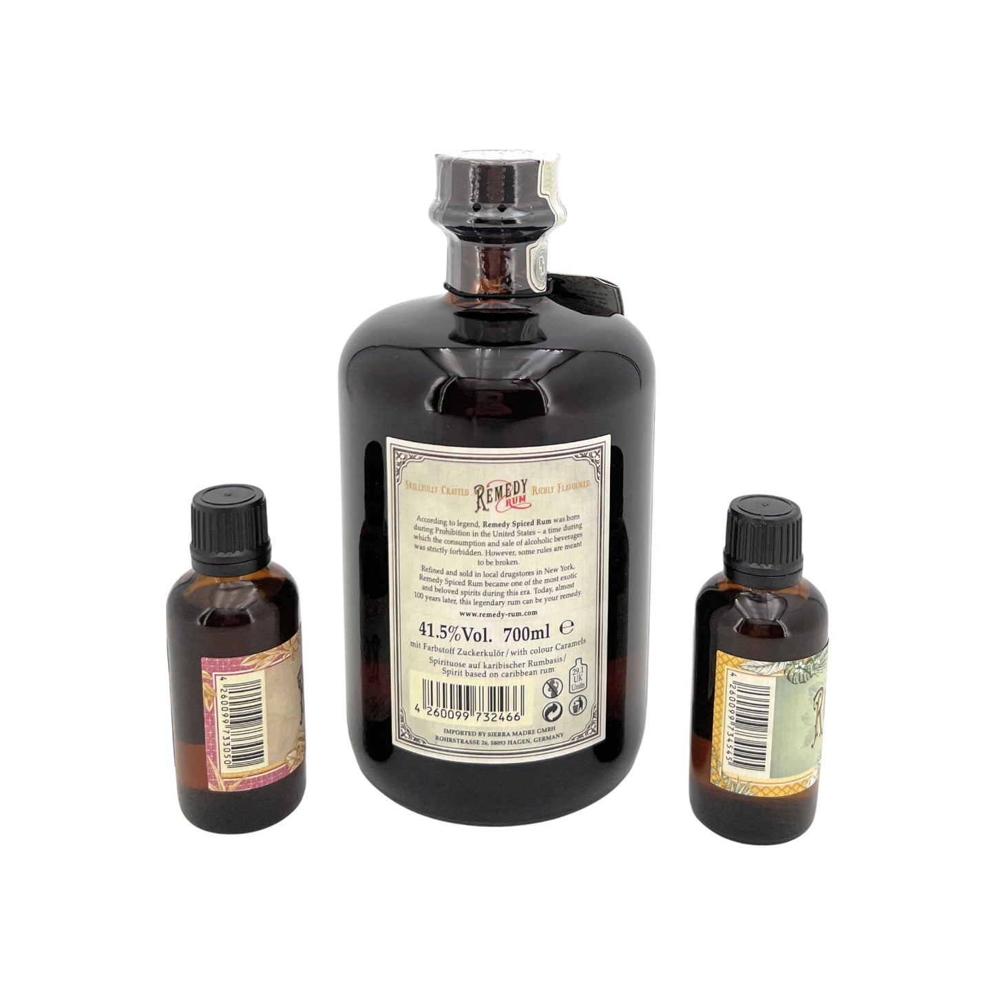 Remedy Spiced Rum Set 1x 0,7 l 2x 0,05 l Alkohol 34-41,5% vol. | Neu