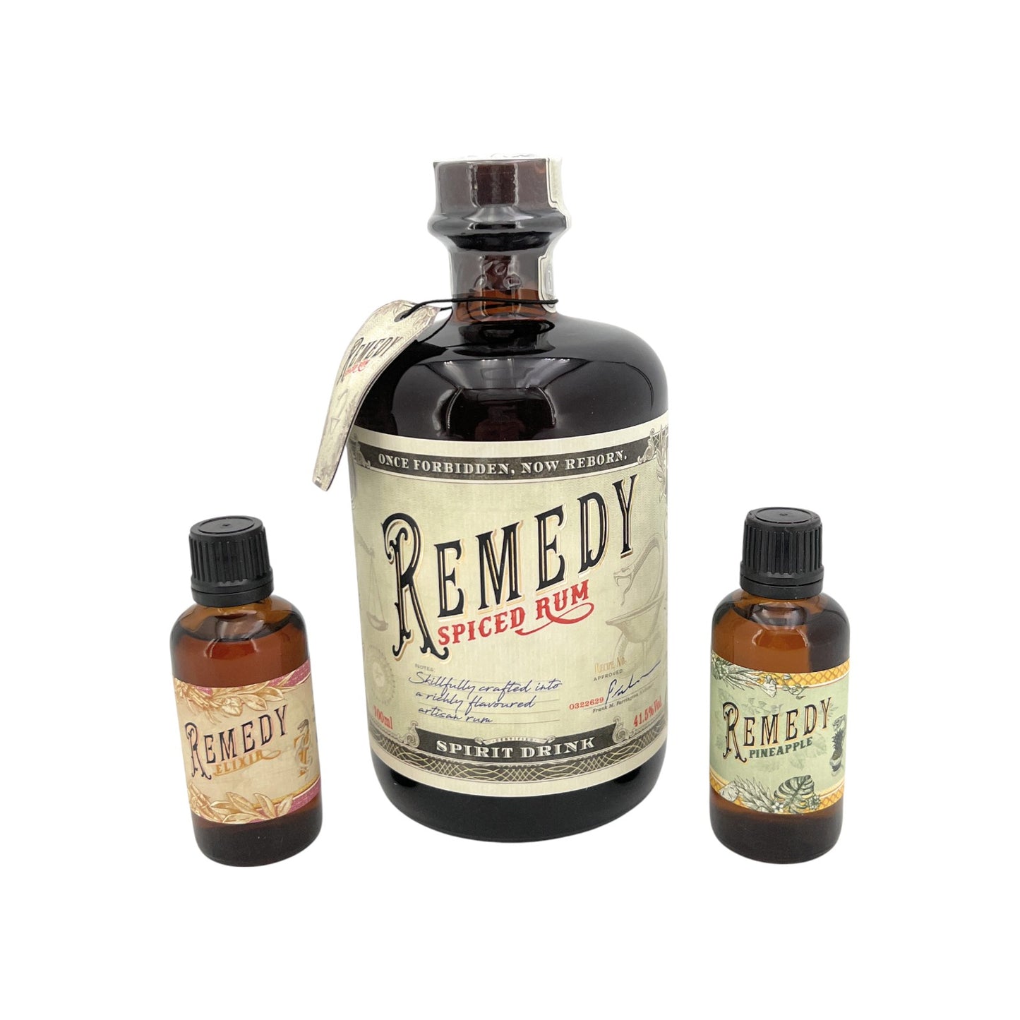 Remedy Spiced Rum Set 1x 0,7 l 2x 0,05 l Alkohol 34-41,5% vol. | Neu