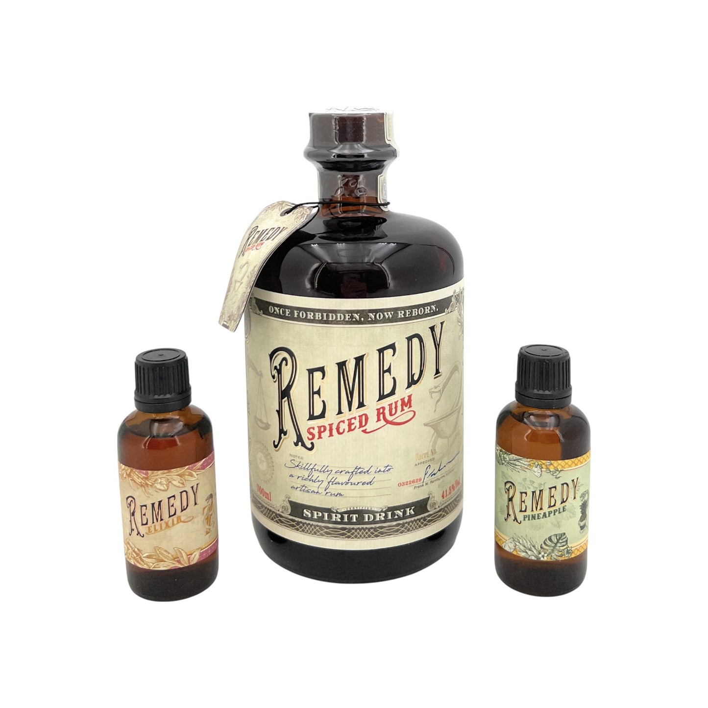 Remedy Spiced Rum Set 1x 0,7 l 2x 0,05 l Alkohol 34-41,5% vol. | Neu