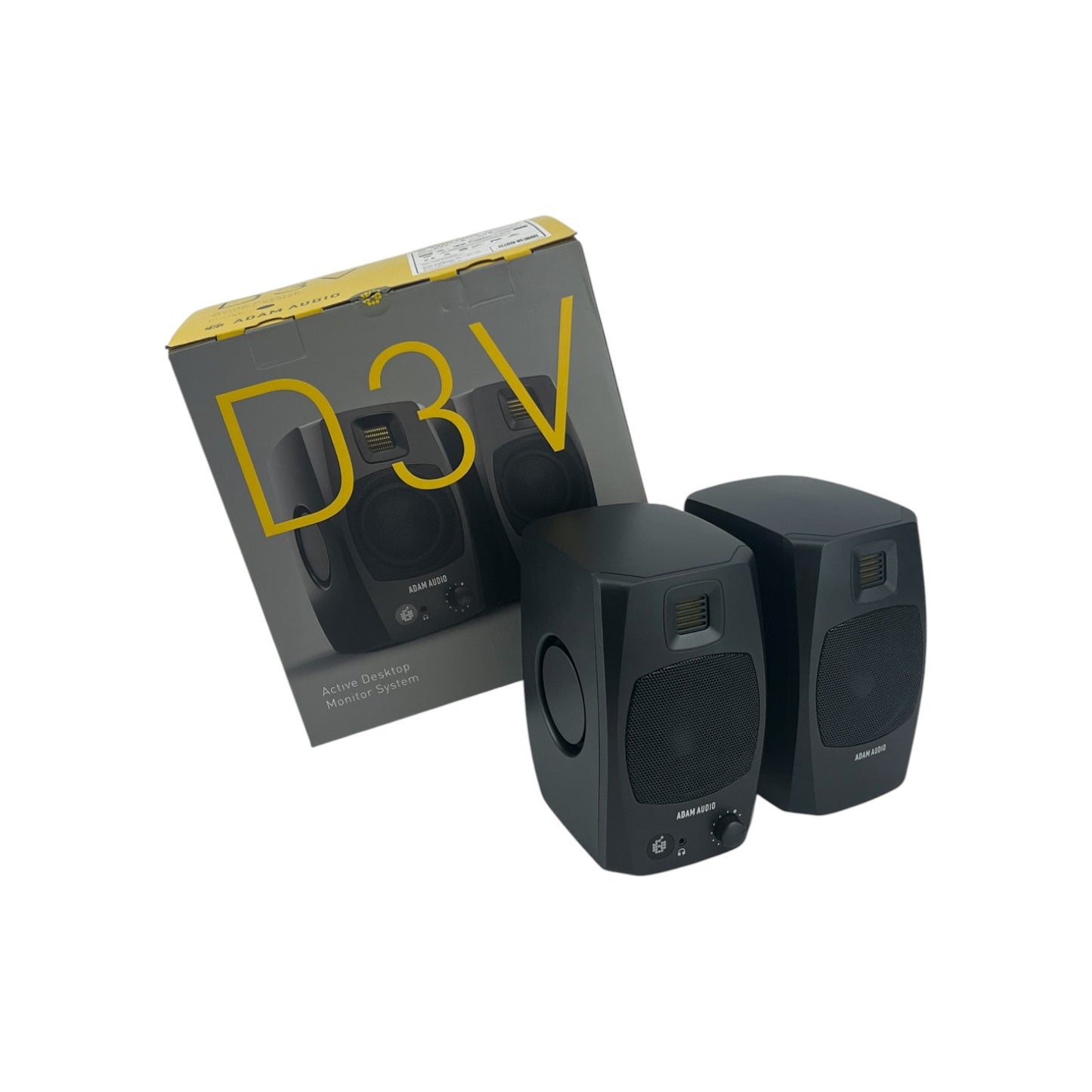 ADAM Audio D3V Aktive Desktop Lautsprecher 100W RMS USB-C-Anschluss Schwarz | Retourware