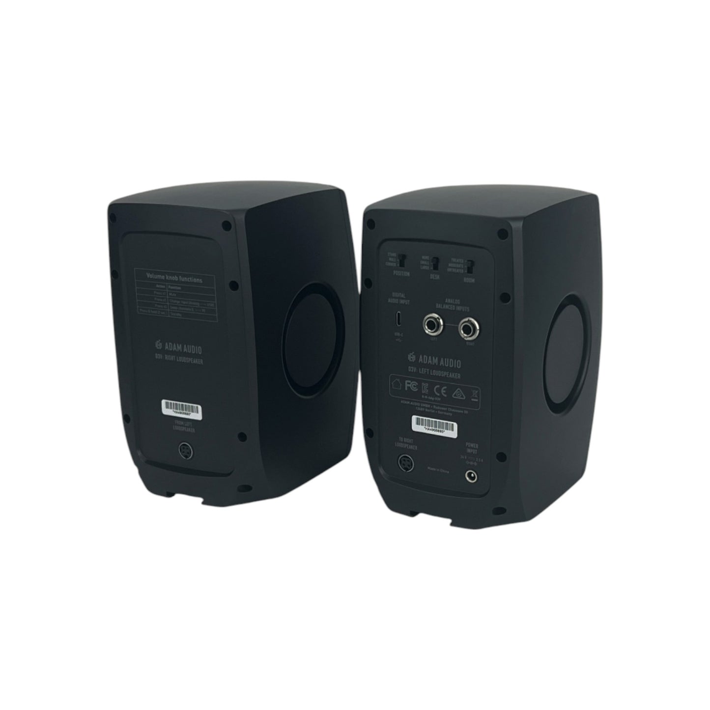 ADAM Audio D3V Aktive Desktop Lautsprecher 100W RMS USB-C-Anschluss Schwarz | Retourware