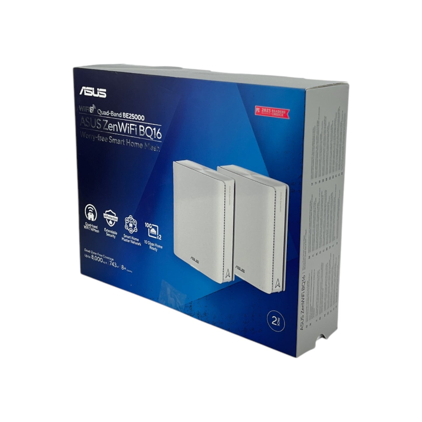 ASUS ZenWiFi BQ16 2er Set BE2500 Quad Band WiFi7 Mesh Router 740qm Smart Home | Retourware
