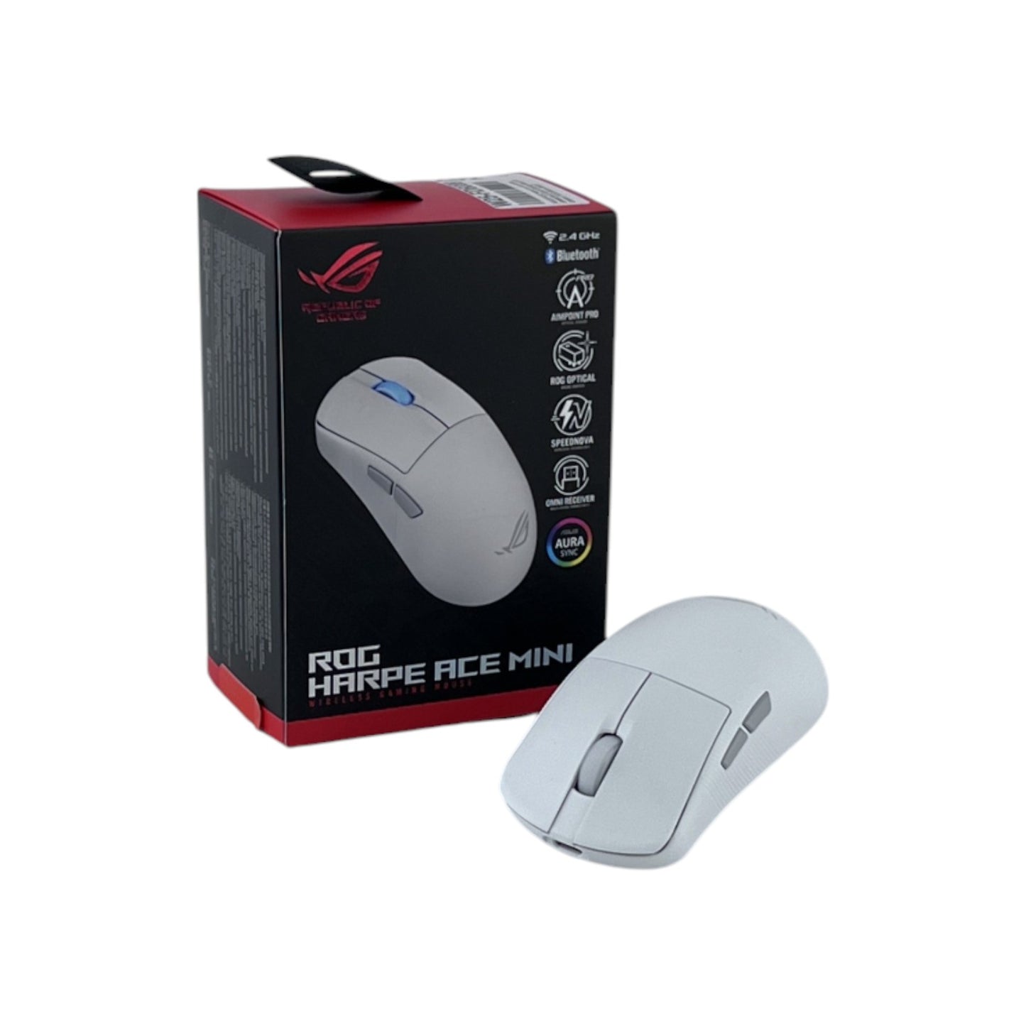 ASUS ROG Harpe Ace Mini White ultraleichte E-Sport Gaming Maus 49 Gramm Wireless | Retourware