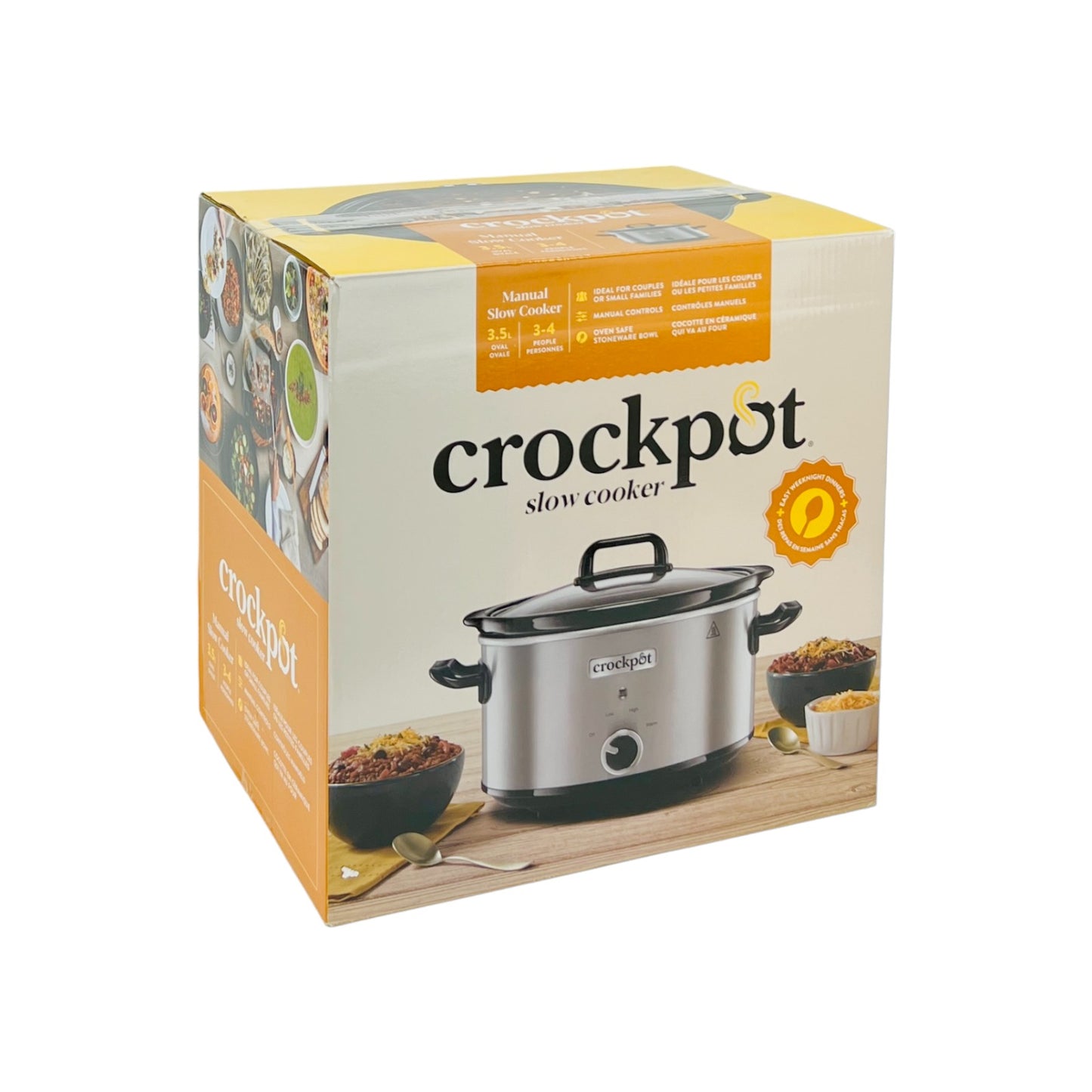 Crock-Pot Schongarer CSC025X Slow Cooker Chrom 3.5L 2-4 Personen 210W Aluminium | Neu