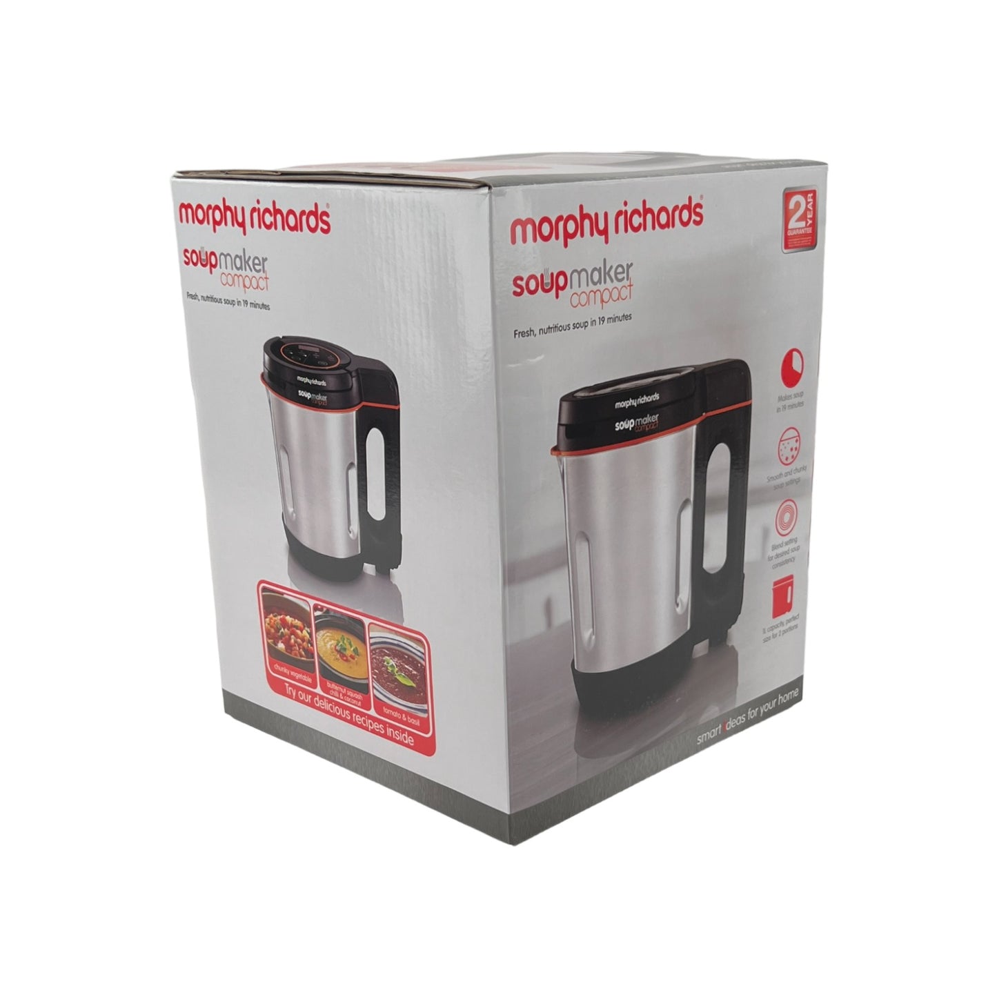 Morphy Richards 501021 Compact Suppenbereiter Suppenkocher 1L 900W Edelstahl | Neu