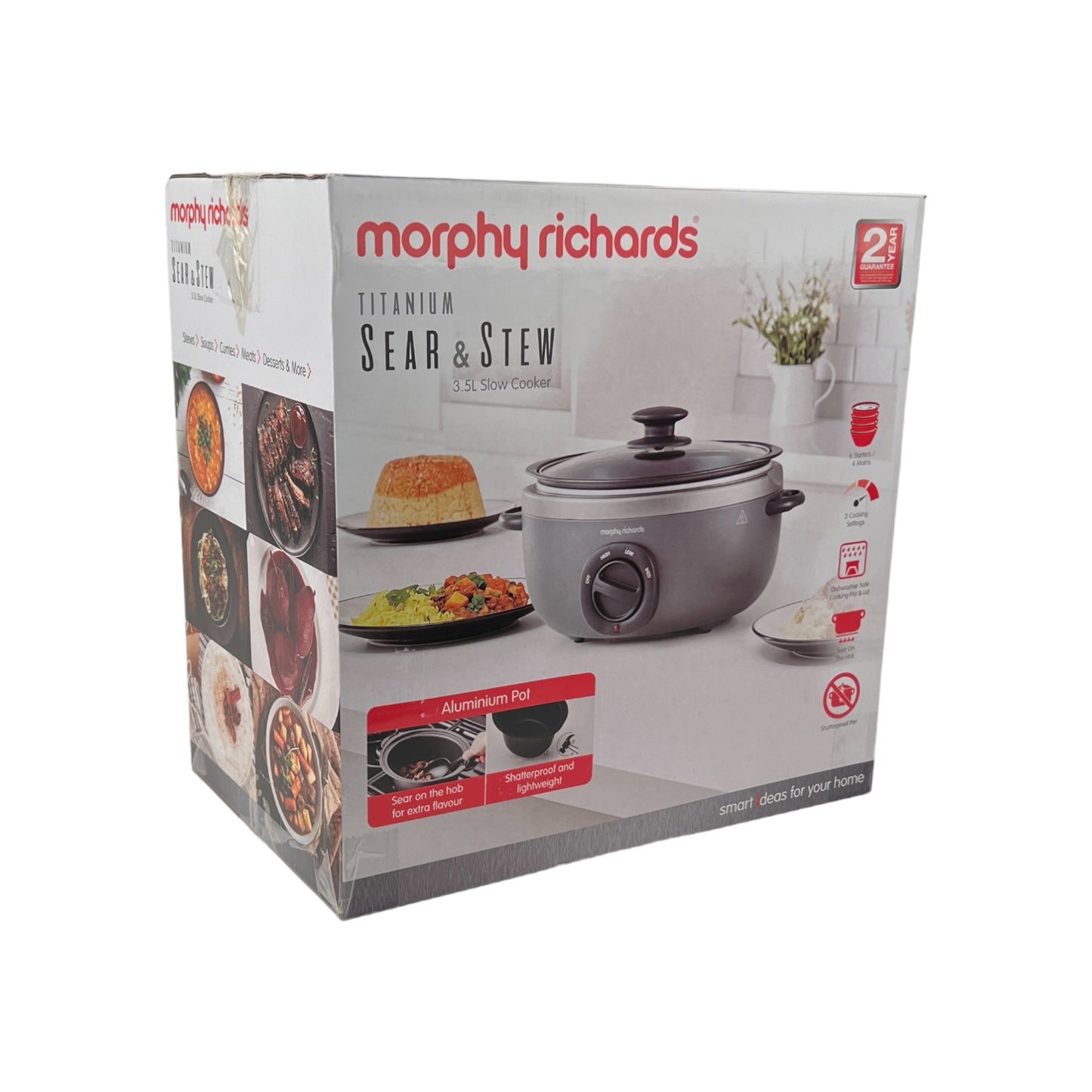 Morphy Richards Anbraten Eintopfen Titan 3.5 Liter Oval Aluminium | Neu