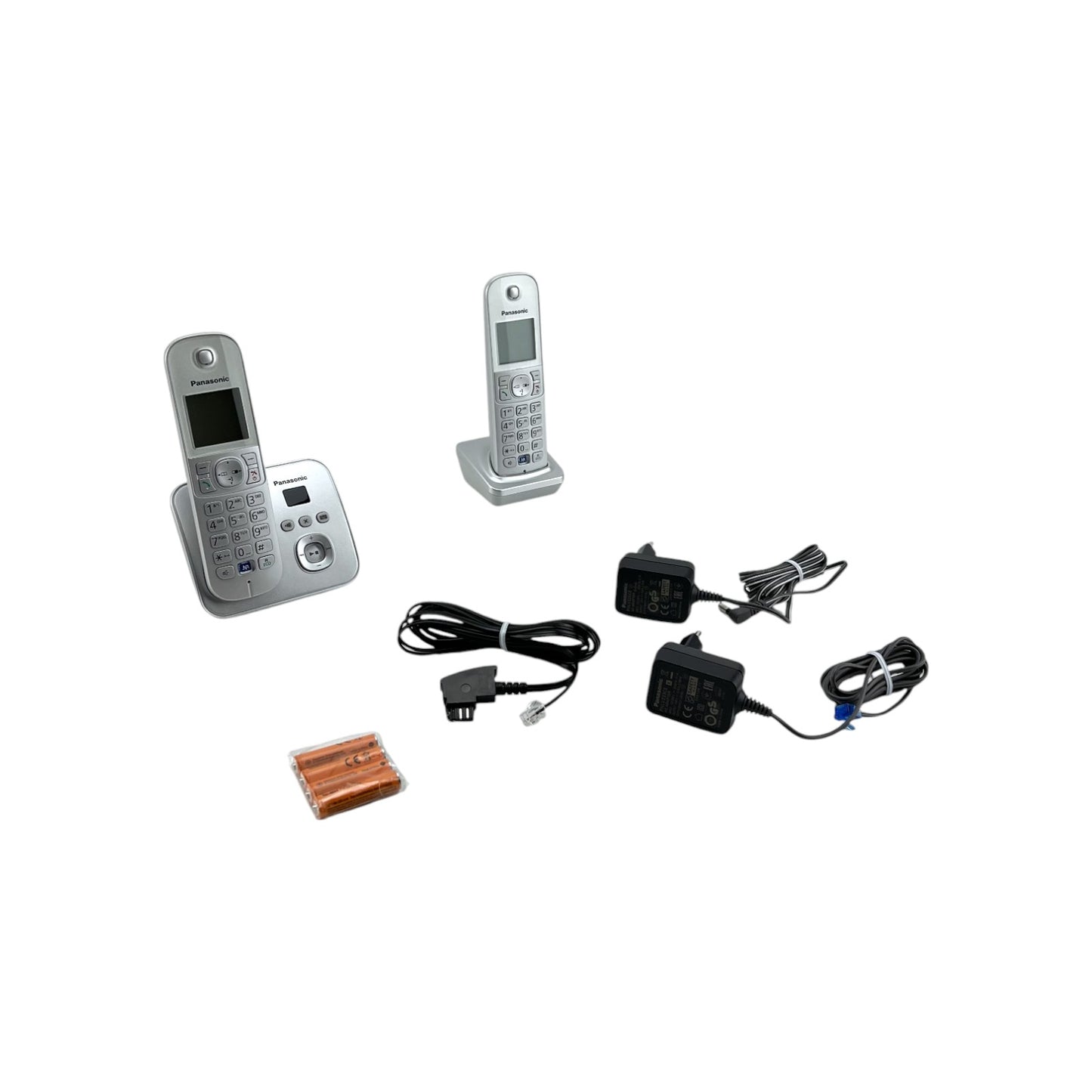 Panasonic KX TG6822GS perlsilber Duo mit AB Analoge Telefone | Retourware