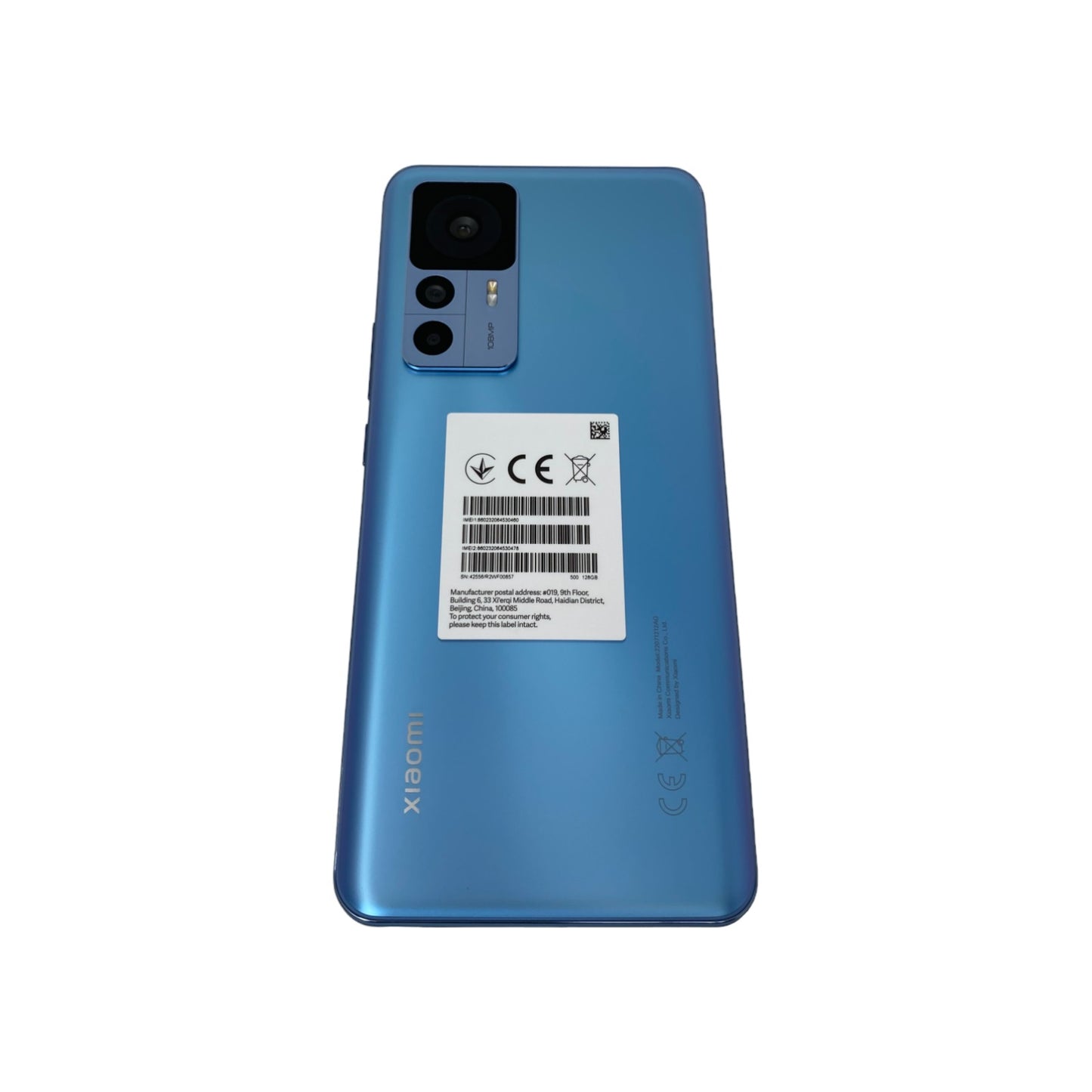 Xiaomi 12T Smartphone 8GB 128GB Handy 6,67 Zoll (16,94 cm) 120Hz HDR Clear Blue | Retourware