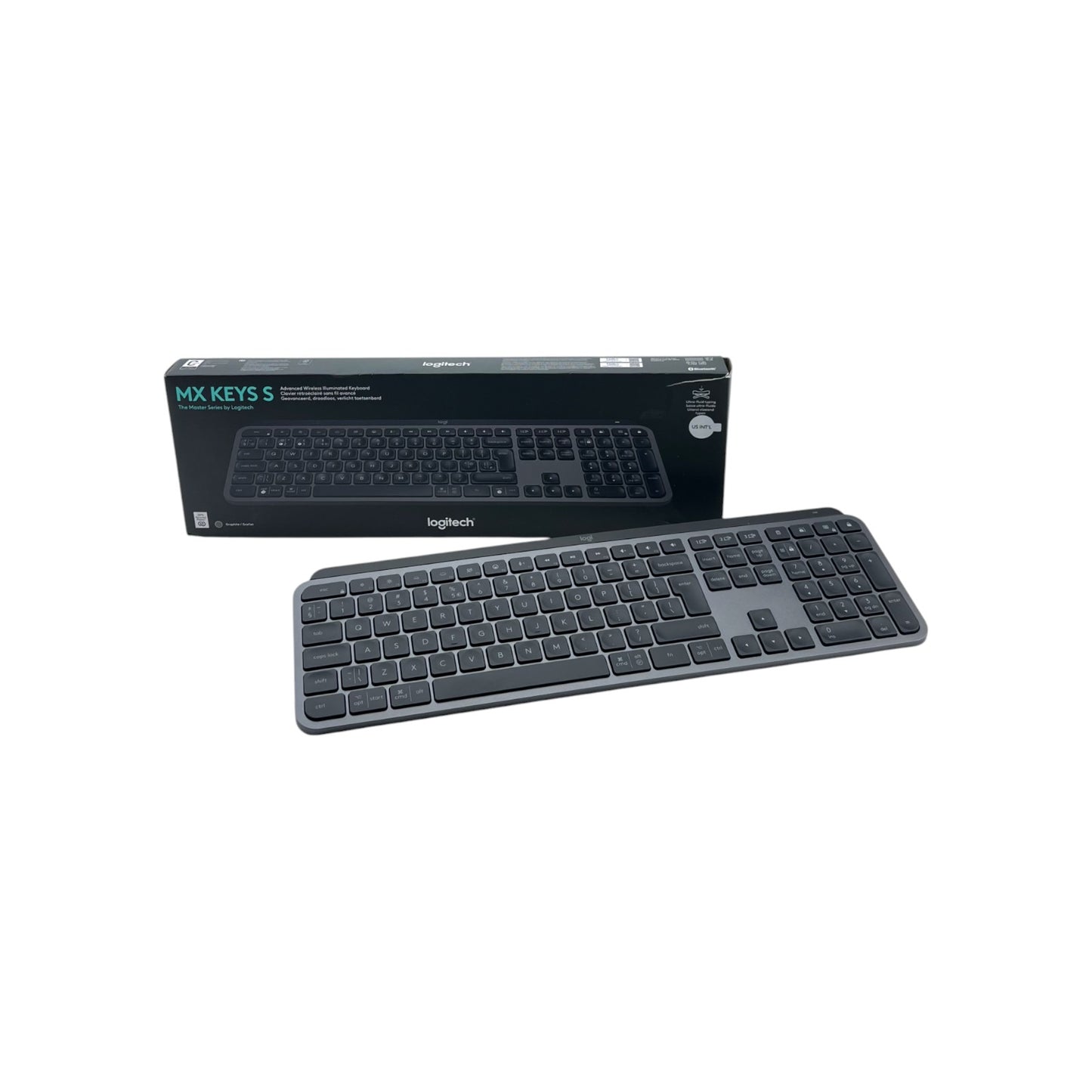 Logitech MX Keys S Tastatur Bluetooth USB-C Windows Mac OS Graphite QWERTY us | Retourware