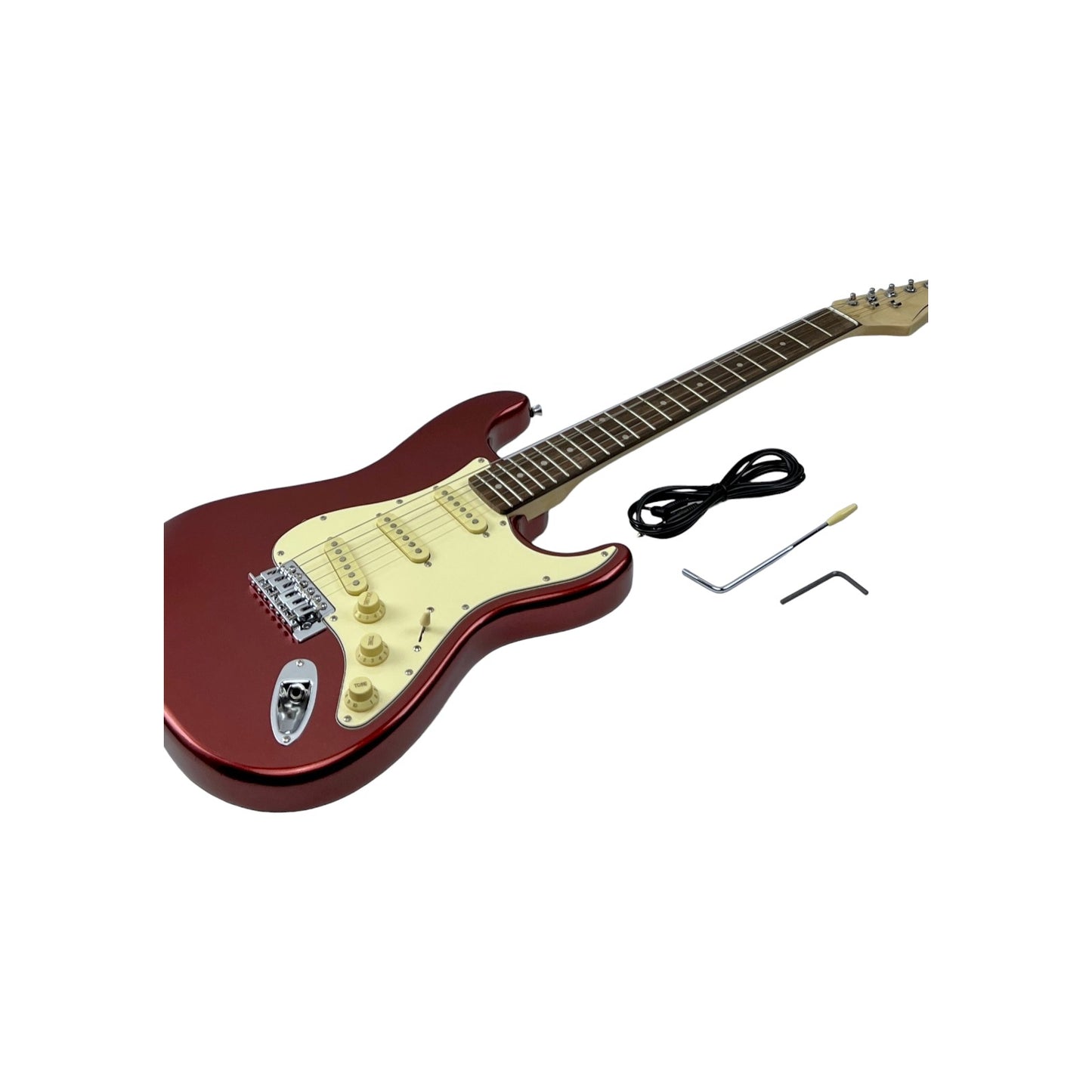 STAGG E-Gitarre Gitarre Standard S Paulownia massiv Candy Apple Red | Retourware