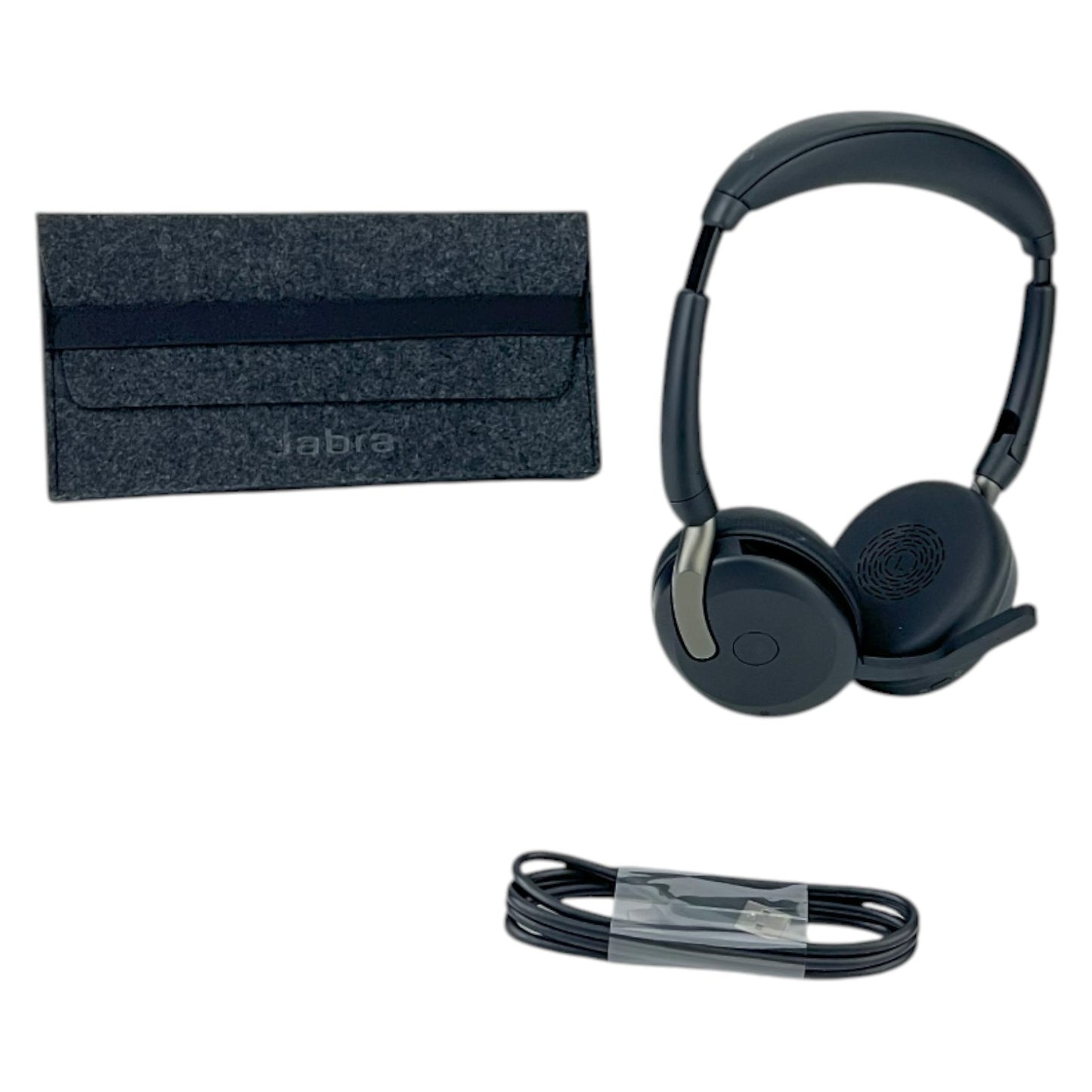 Jabra Evolve2 65 Flex Stereo Bluetooth Headset Wireless Charging Pad USB-A/USB-C | Retourware