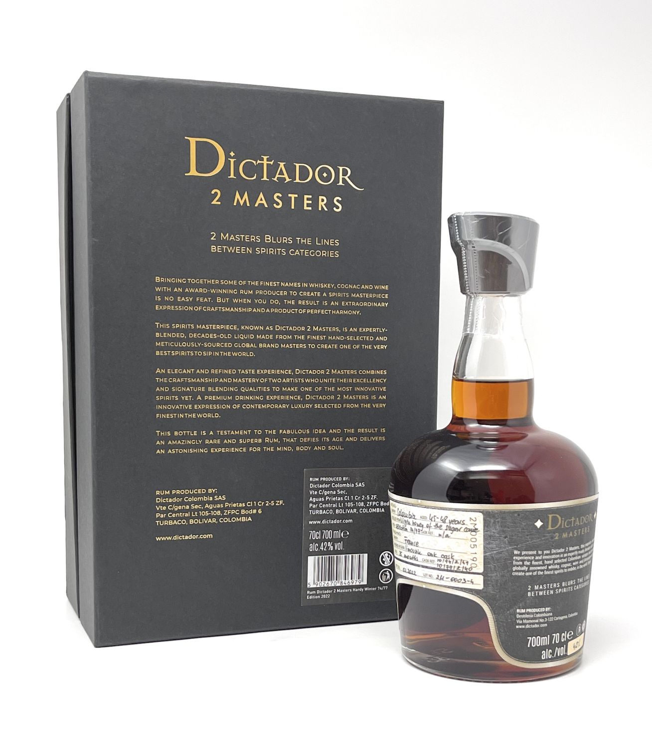Dictador 2 Masters Hardy Vintage 1974/1977 Rum 1x 0,7 l Alkohol 42% vol. | Neu