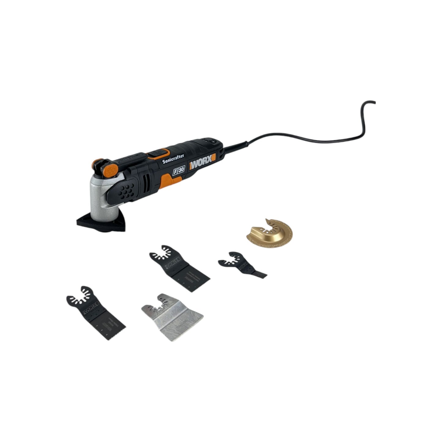 Worx Multifunktionswerkzeug Sonicrafter 350W Transportkoffer Schwarz Orange | Neu