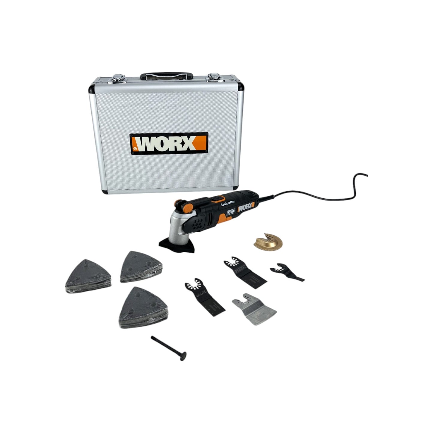Worx Multifunktionswerkzeug Sonicrafter 350W Transportkoffer Schwarz Orange | Neu