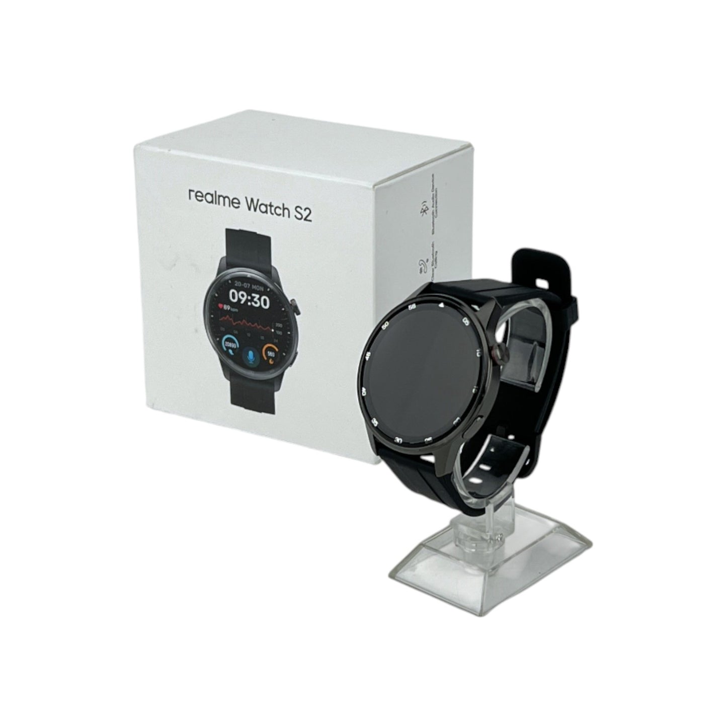 Realme Watch S2 46.5mm Smartwatch 1.43 Zoll (3.6cm) Edelstahl Kunststoff Schwarz | Neu