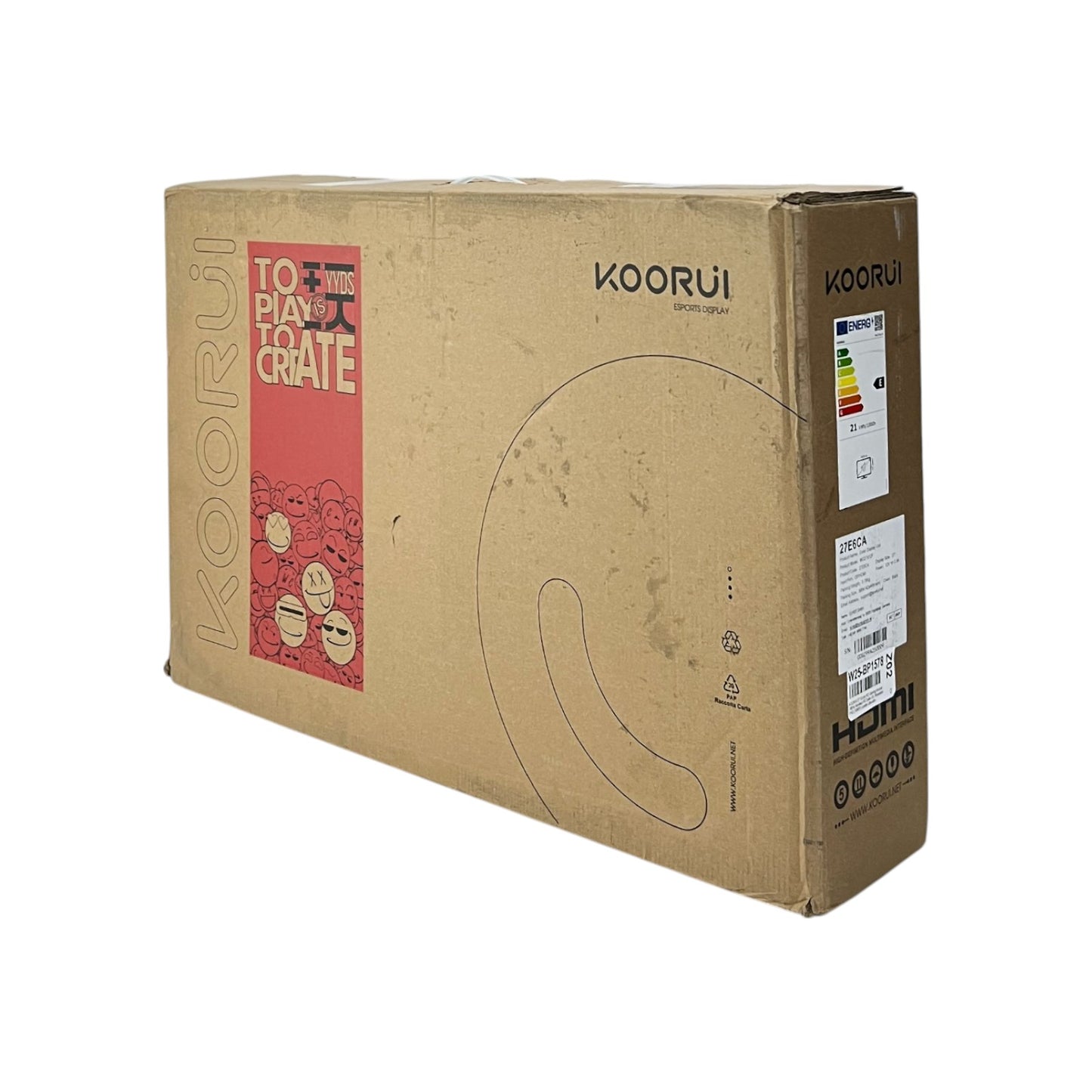 Koorui 27E7CA Curved Gaming Monitor 27 Zoll (68.58cm) 1ms 180Hz HDMI DisplayPort | Retourware