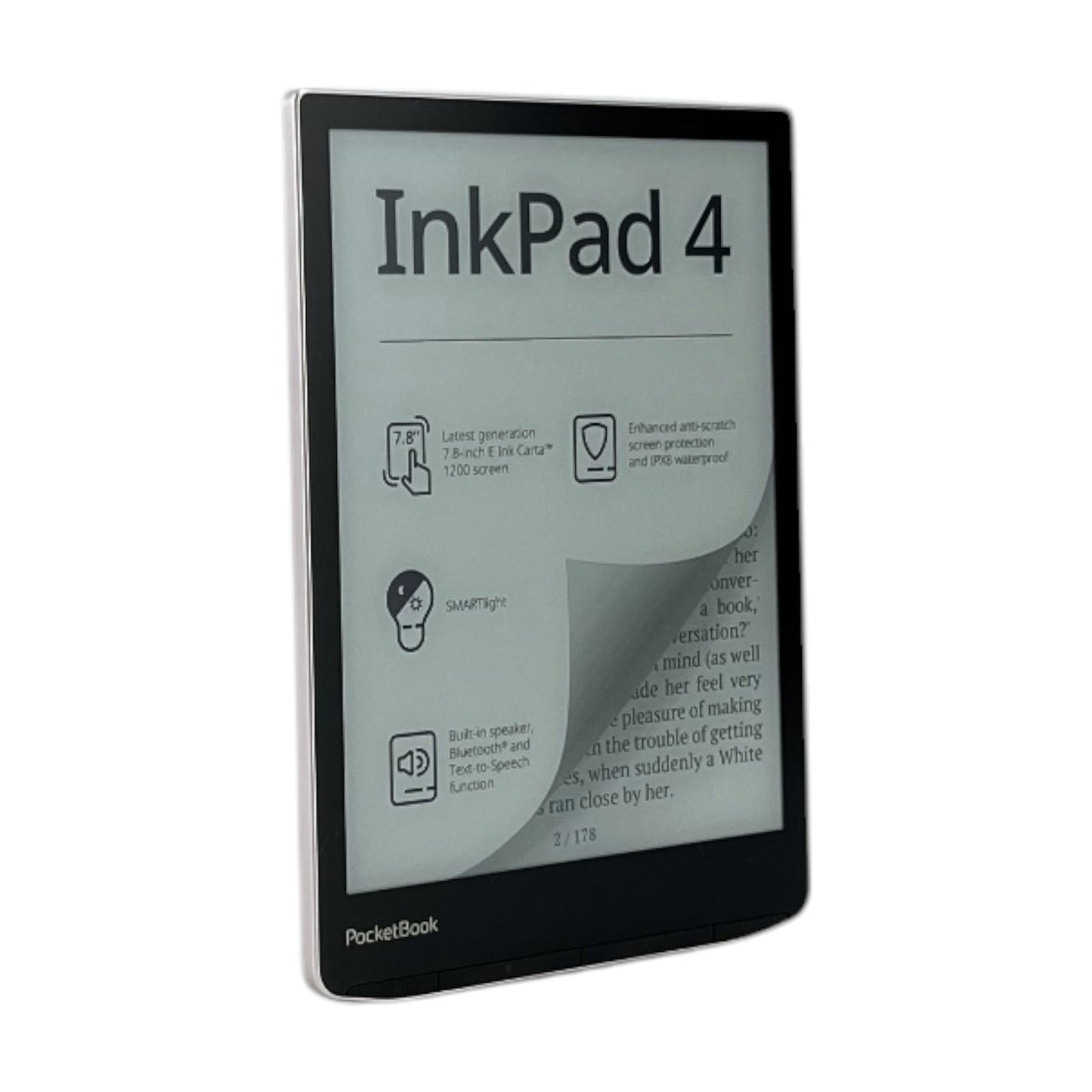 PocketBook InkPad 4 E-Book Reader 7.8 Zoll (19.81 cm) 1GB 32GB WiFi Bluetooth | Retourware