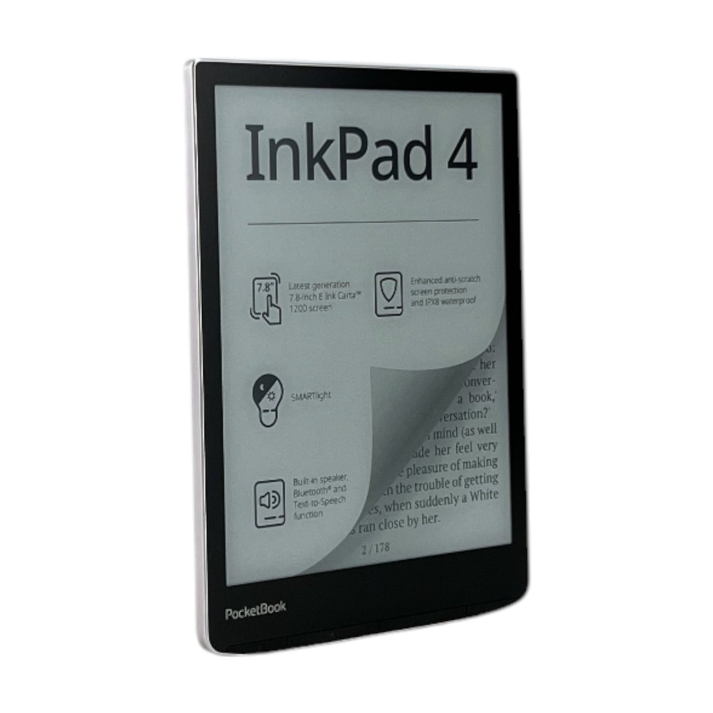 PocketBook InkPad 4 E-Book Reader 7.8 Zoll (19.81 cm) 1GB 32GB WiFi Bluetooth | Retourware
